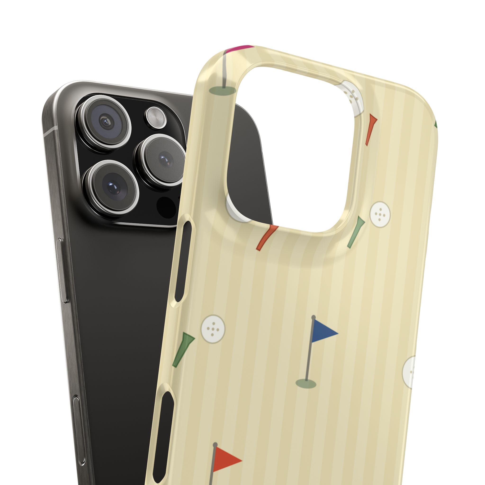 Golf Tee & Button Pattern Phone Case — Slim Snap Phone Case