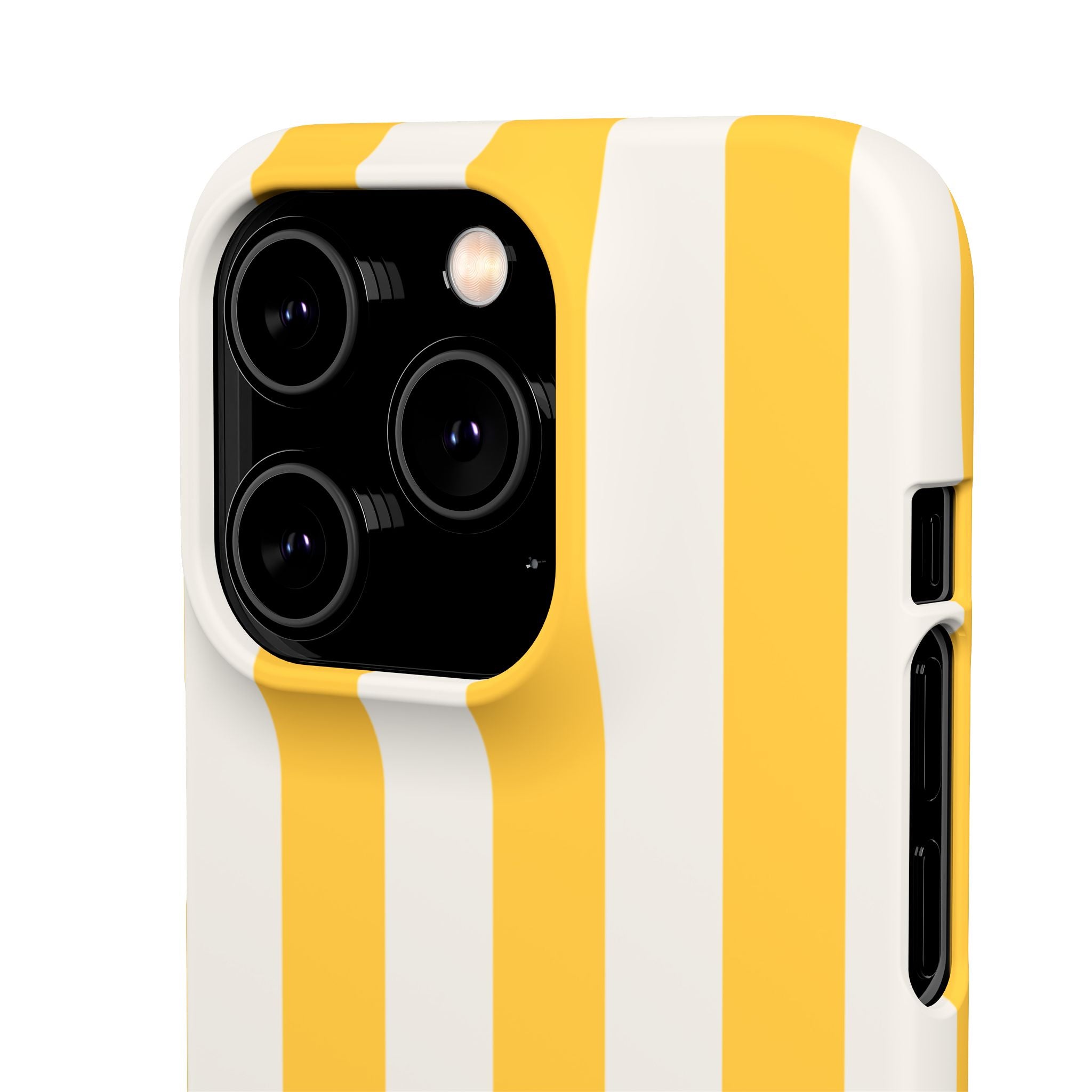 Yellow Stripe Phone Case — Bright Vertical Striped Snap Case