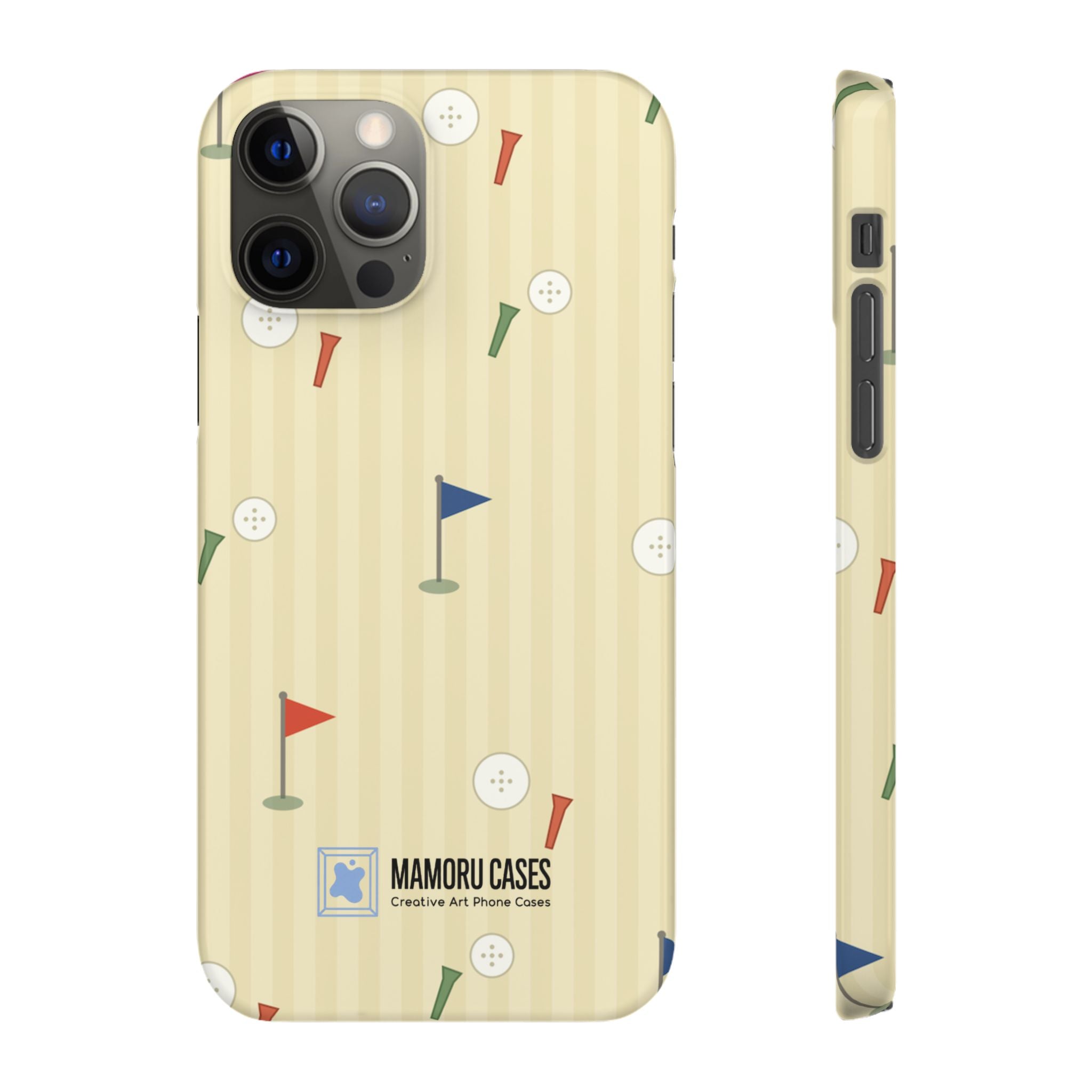 Golf Tee & Button Pattern Phone Case — Slim Snap Phone Case