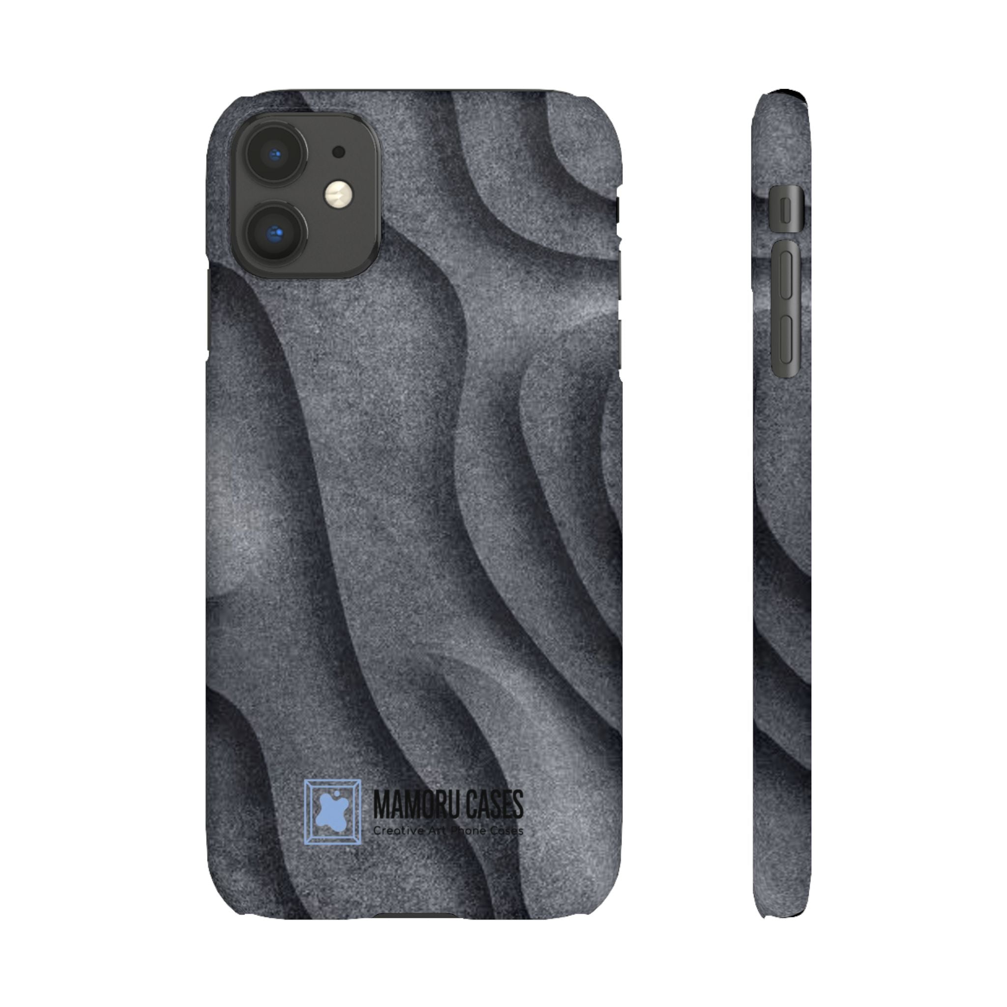 Phone Case — Textured Charcoal Wave Snap Case
