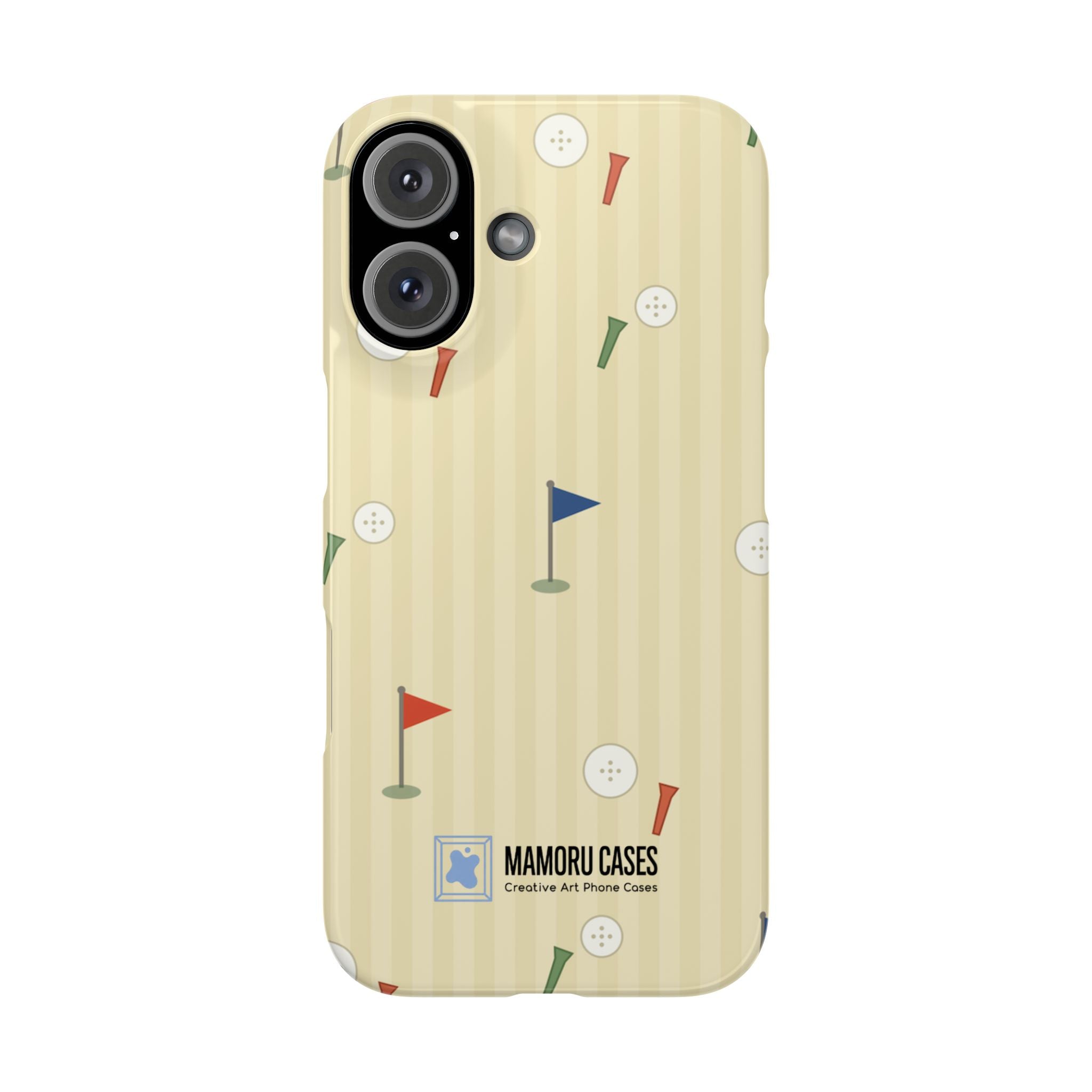 Golf Tee & Button Pattern Phone Case — Slim Snap Phone Case