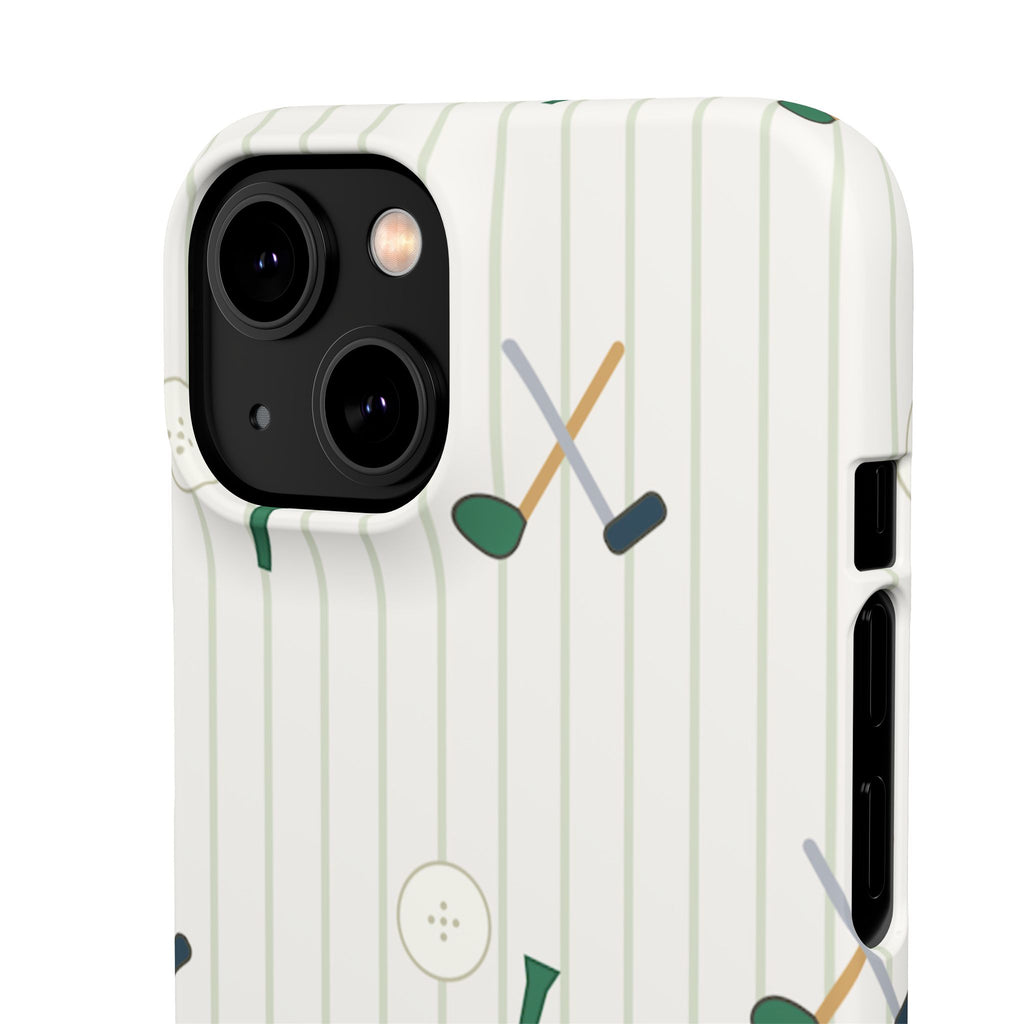 Mamoru Cases | Golf Pattern Snap Phone Case Tee & Mallet Design