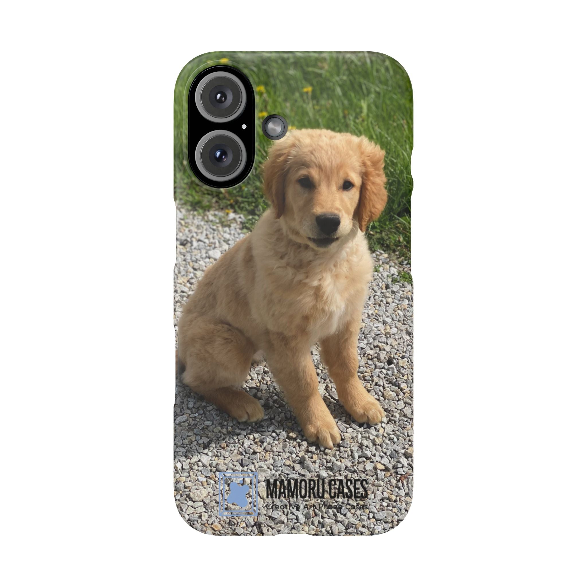Phone Case — Cute Golden Retriever Puppy Photo Protective Snap Case