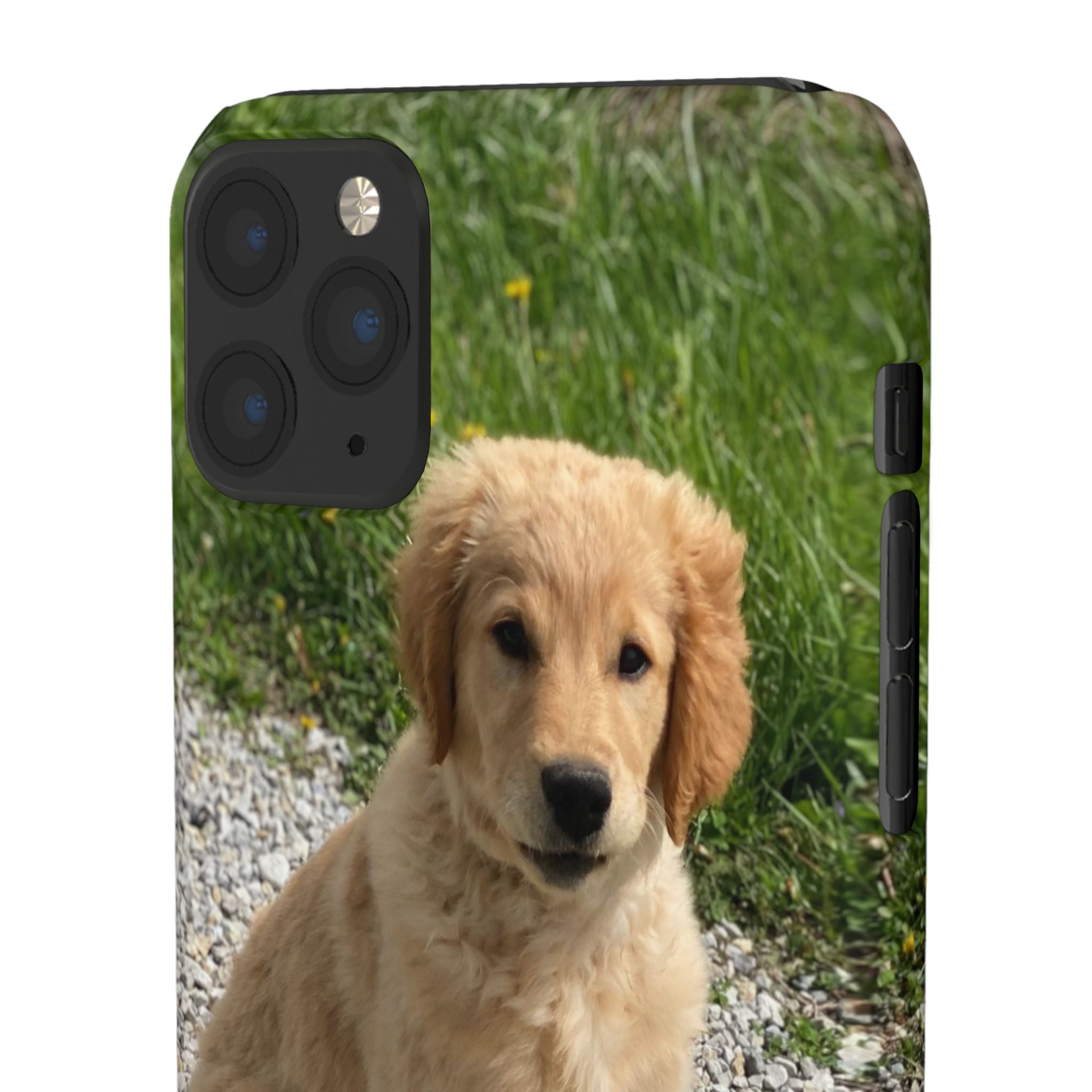 Phone Case — Cute Golden Retriever Puppy Photo Protective Snap Case
