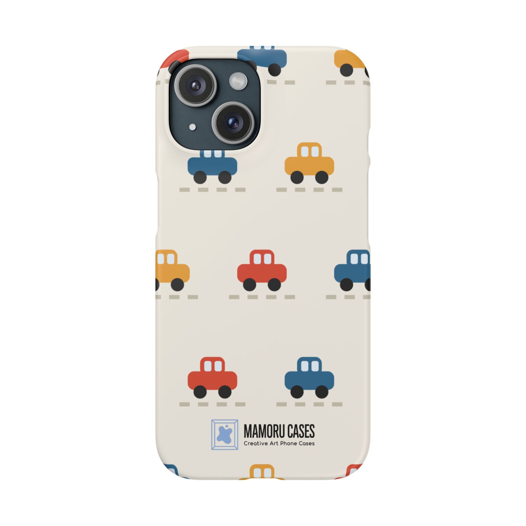 Cute Retro Toy Car Phone Case — Colorful Kids Pattern Snap Case