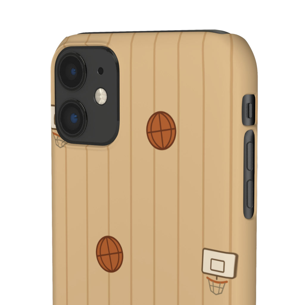 Basketball Court Phone Case — Slim Protective Snap Case with Hoops Pattern