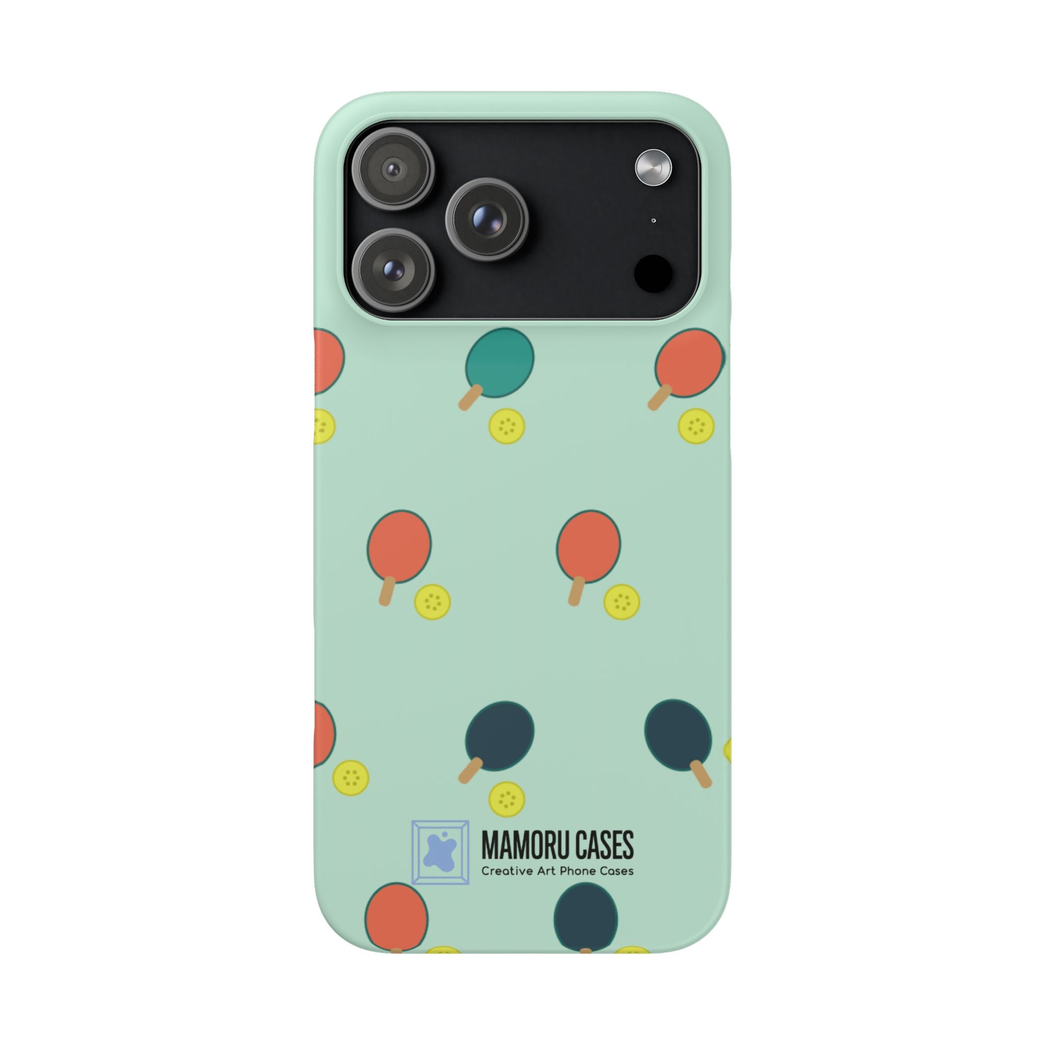 Ping Pong Paddle Pattern Phone Case — Mint Athletic Phone Cover