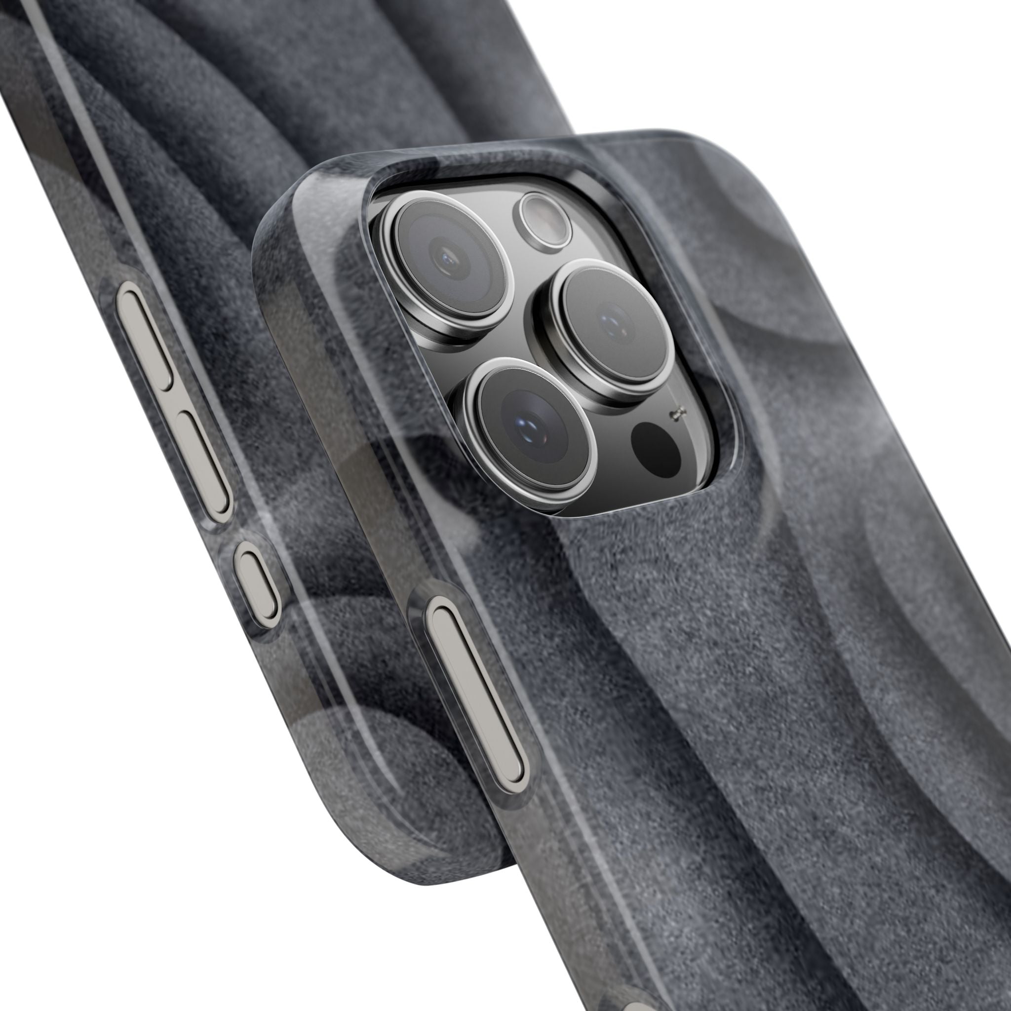 Phone Case — Textured Charcoal Wave Snap Case