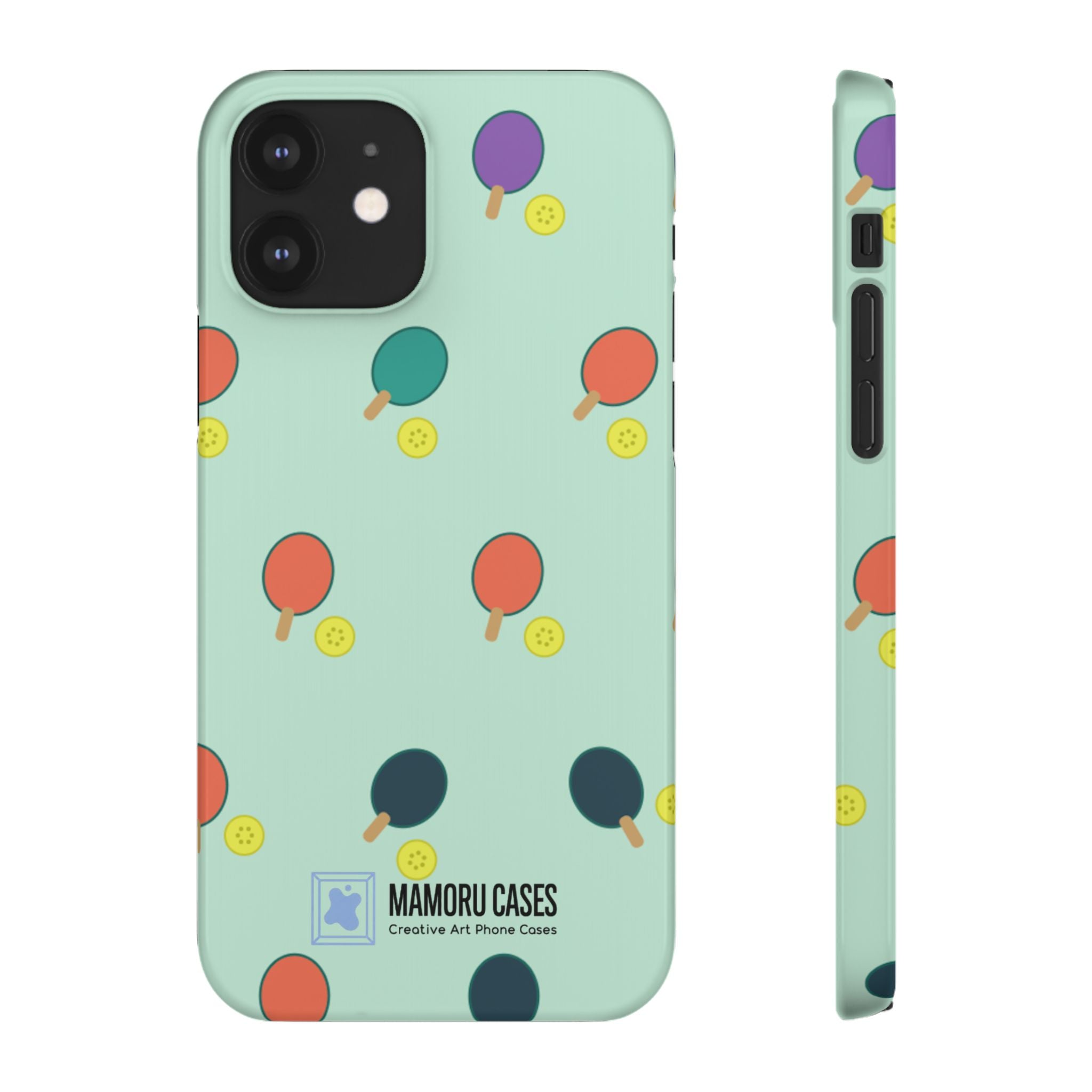 Ping Pong Paddle Pattern Phone Case — Mint Athletic Phone Cover