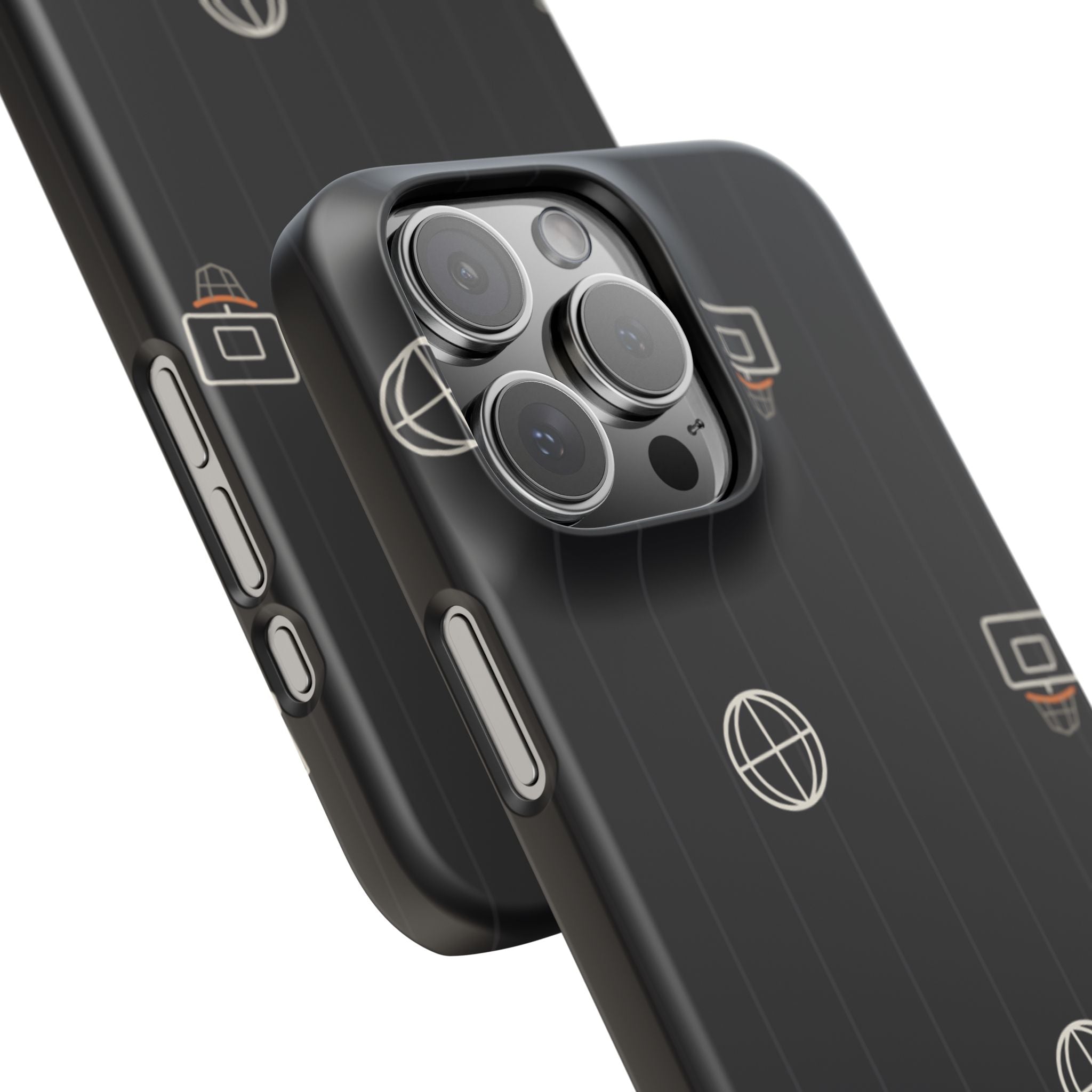 Snap Case — Black Minimalist Basketball & Street Icons Phone Case