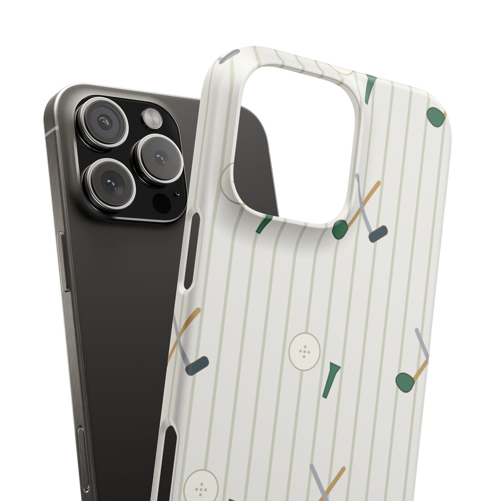 Mamoru Cases | Golf Pattern Snap Phone Case Tee & Mallet Design