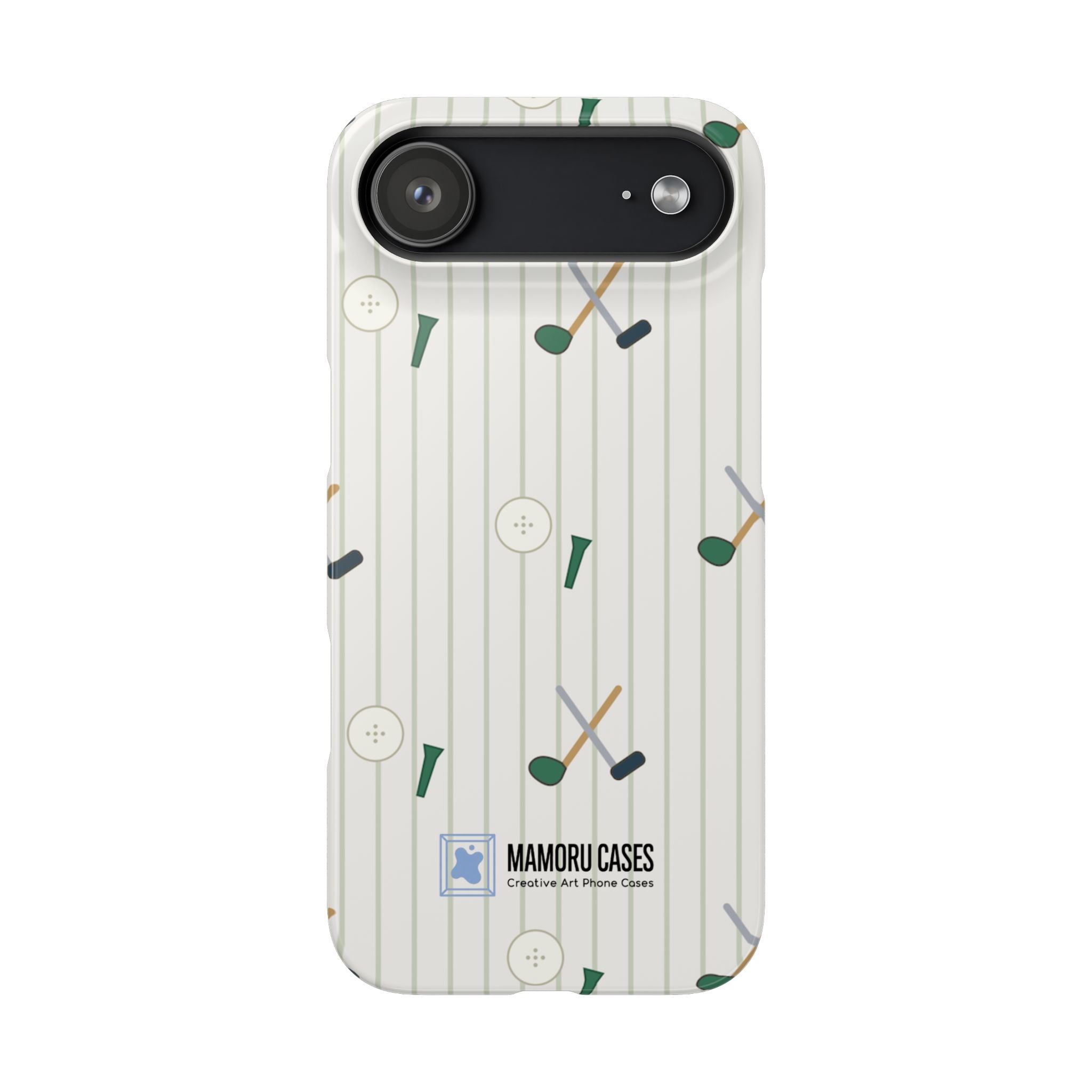 Mamoru Cases | Golf Pattern Snap Phone Case Tee & Mallet Design