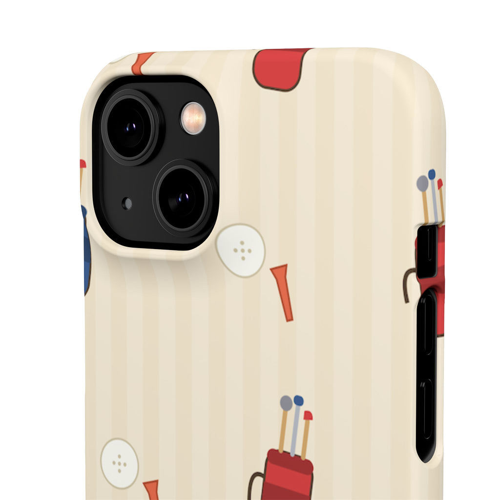 Golf Pattern Phone Case — Retro Golf Bag & Tee iPhone Case