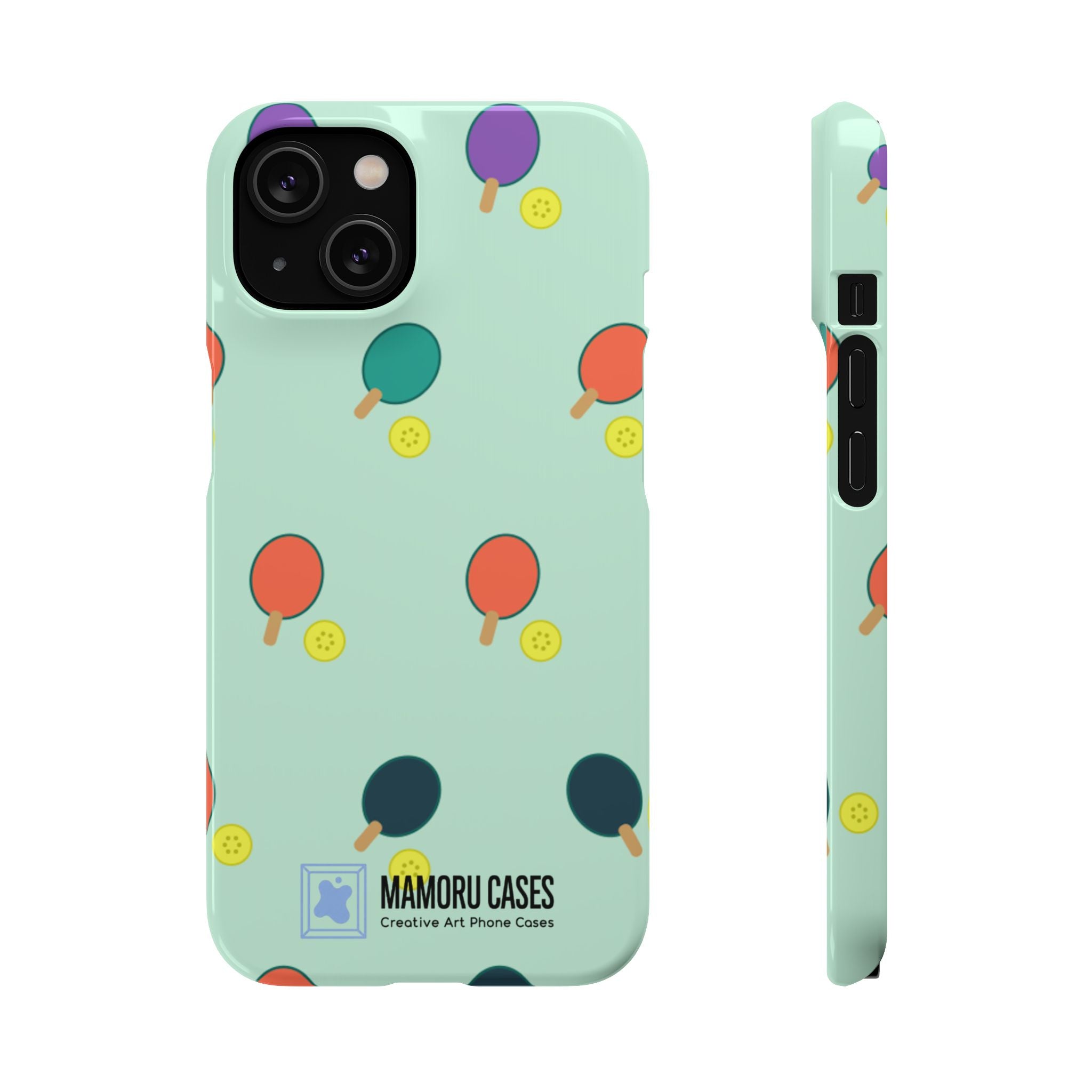 Ping Pong Paddle Pattern Phone Case — Mint Athletic Phone Cover