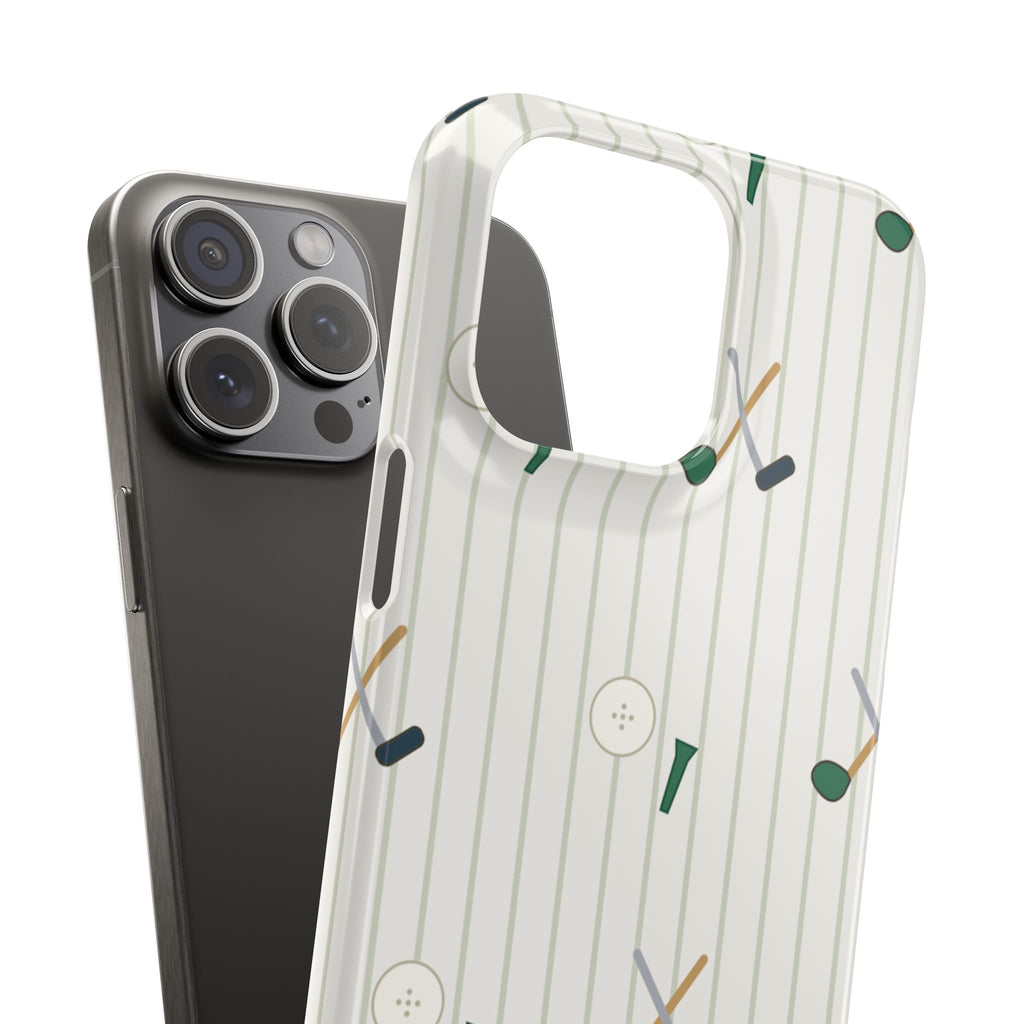 Mamoru Cases | Golf Pattern Snap Phone Case Tee & Mallet Design
