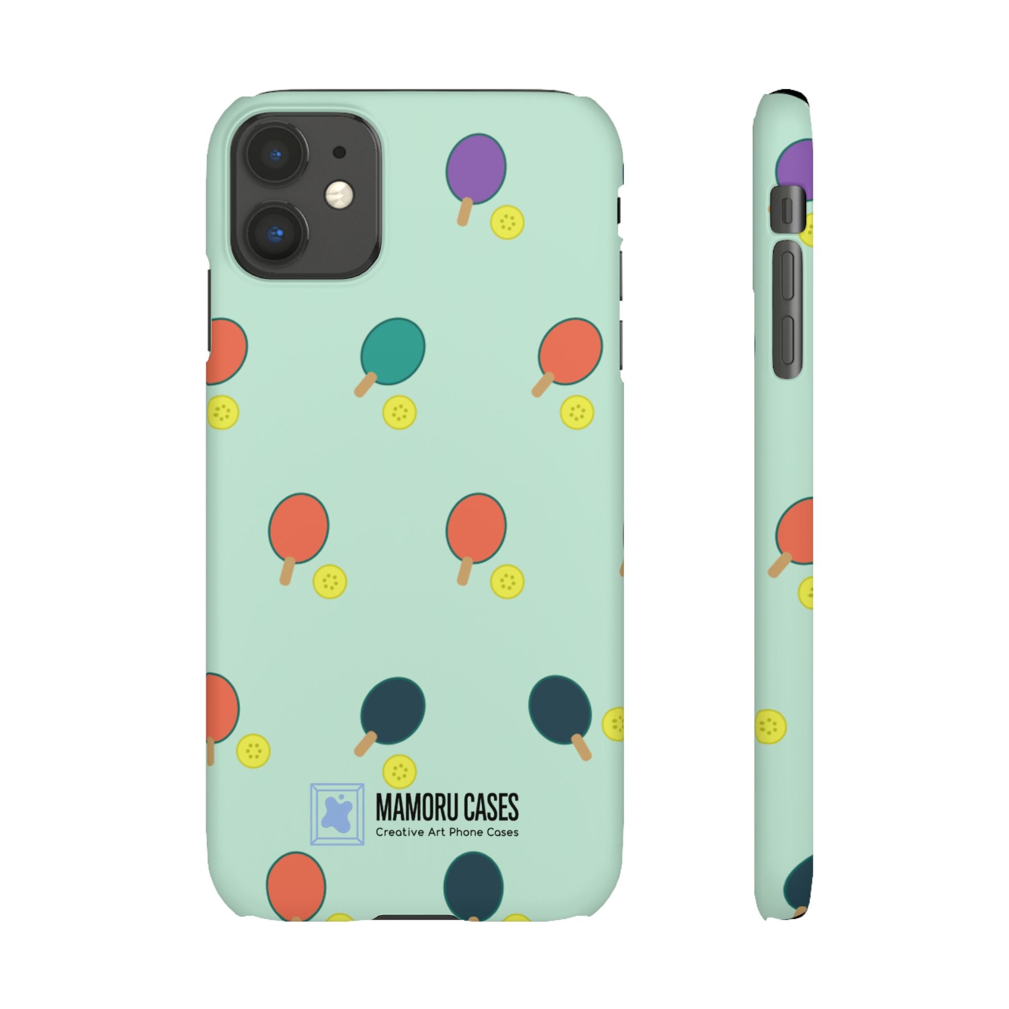 Ping Pong Paddle Pattern Phone Case — Mint Athletic Phone Cover