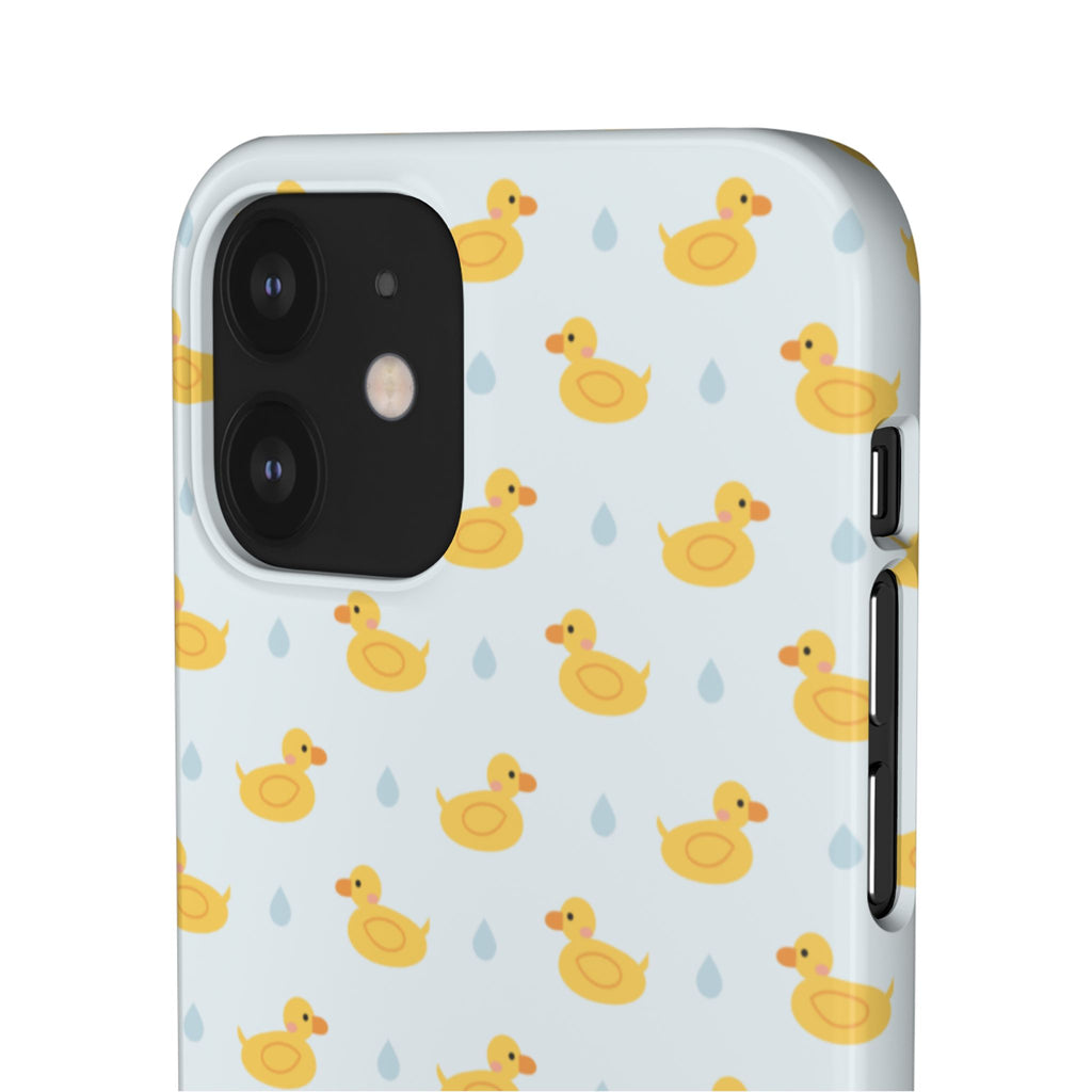 Rubber Duck Pattern Phone Case — Cute Yellow Ducks Waterproof Design
