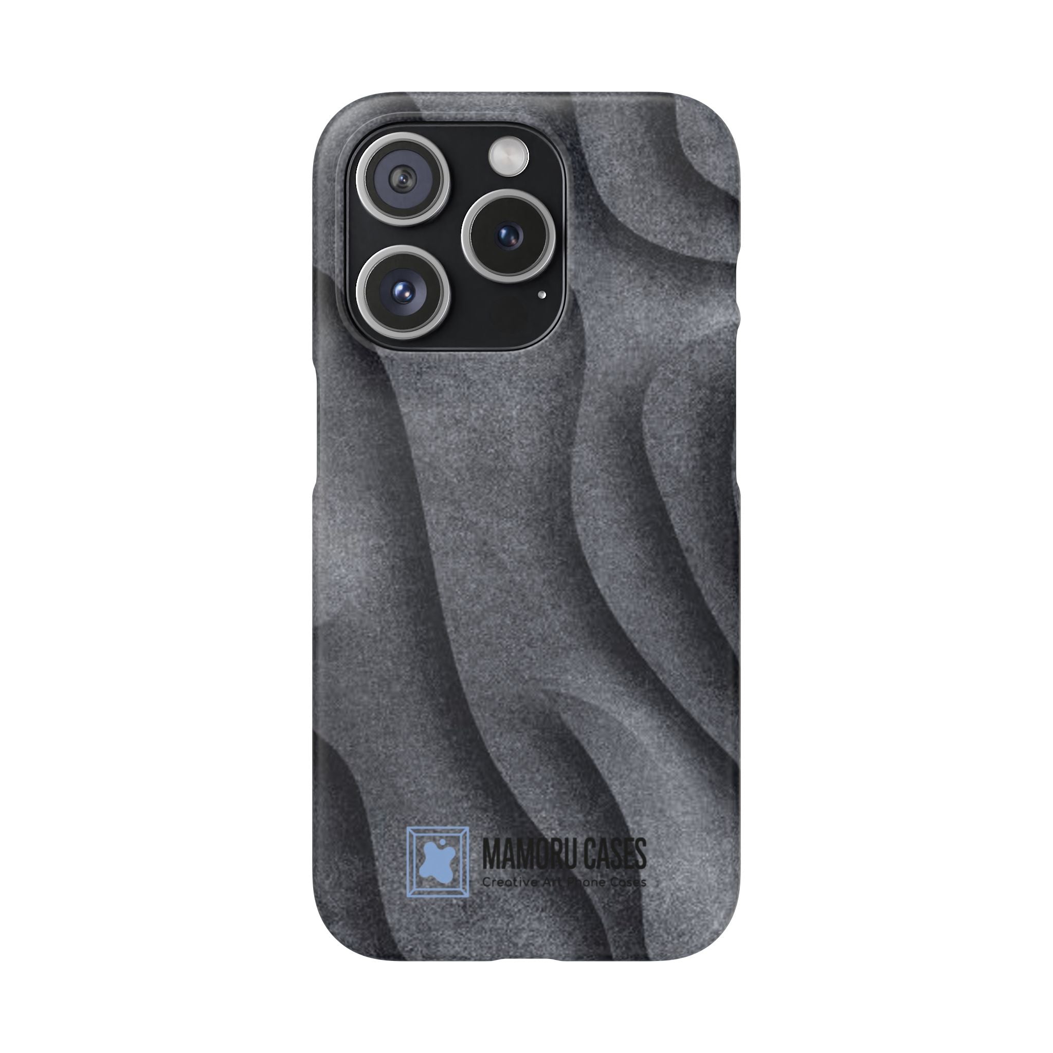 Phone Case — Textured Charcoal Wave Snap Case