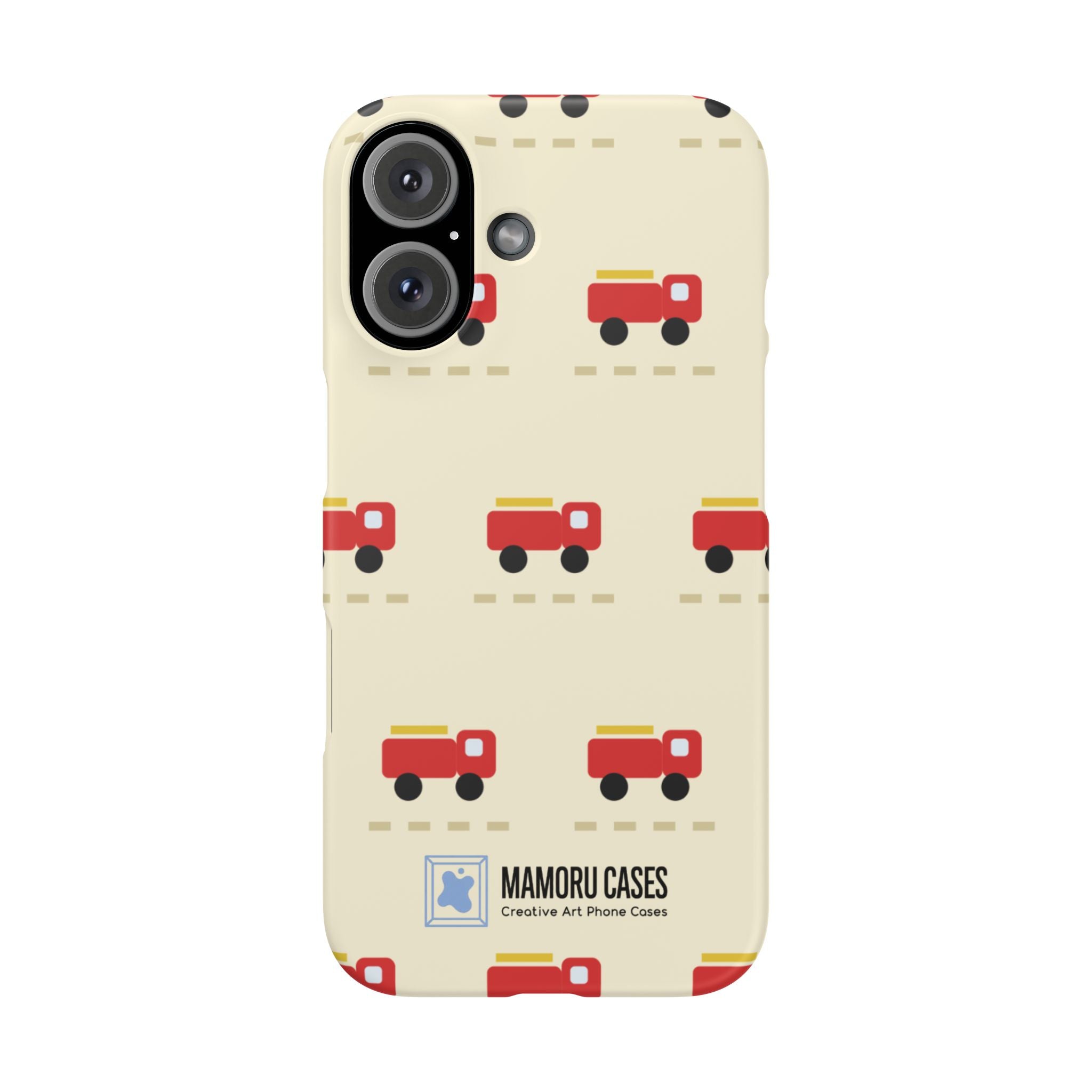 Fire Truck Pattern Phone Case — Cute Retro Kids iPhone Cover