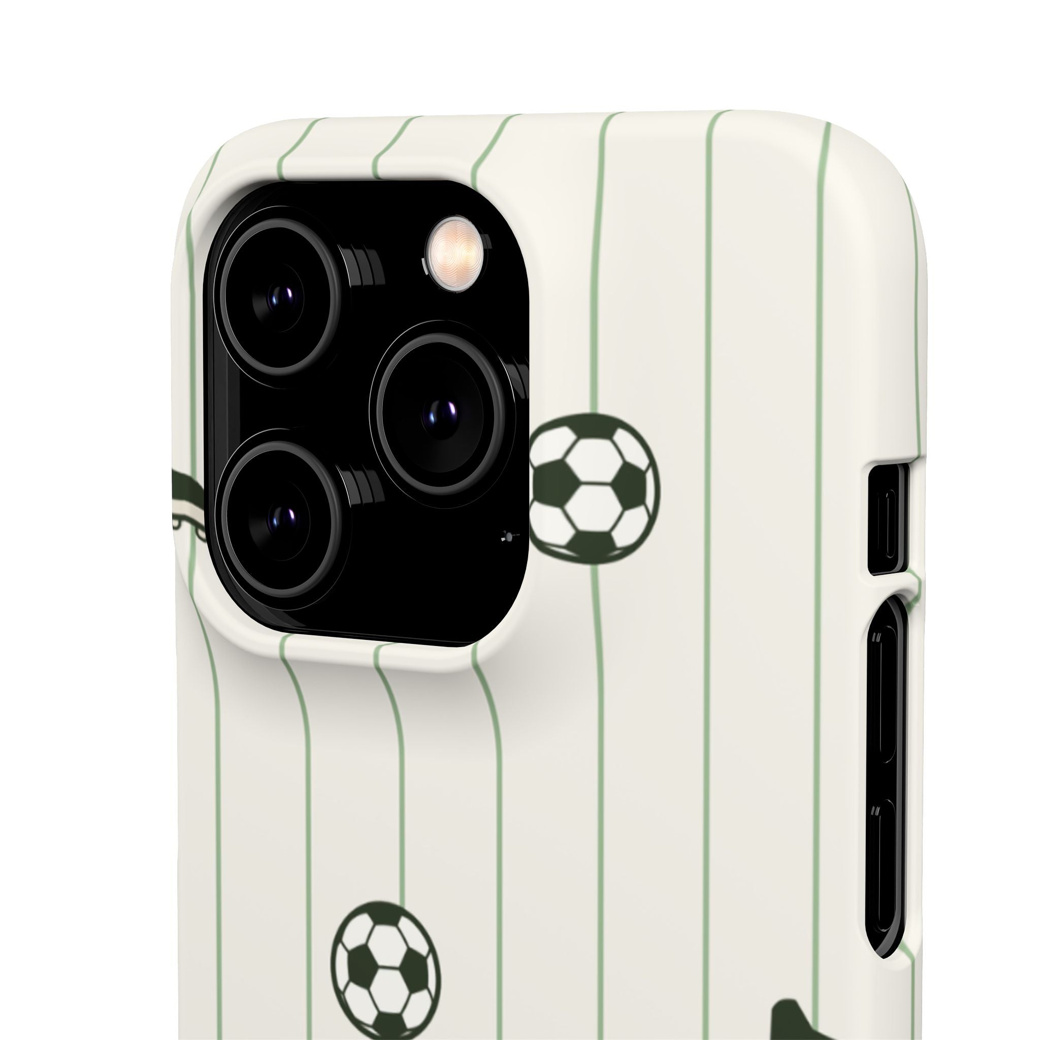 Soccer Pattern Snap Phone Case - Athletic Ball & Cleat Design