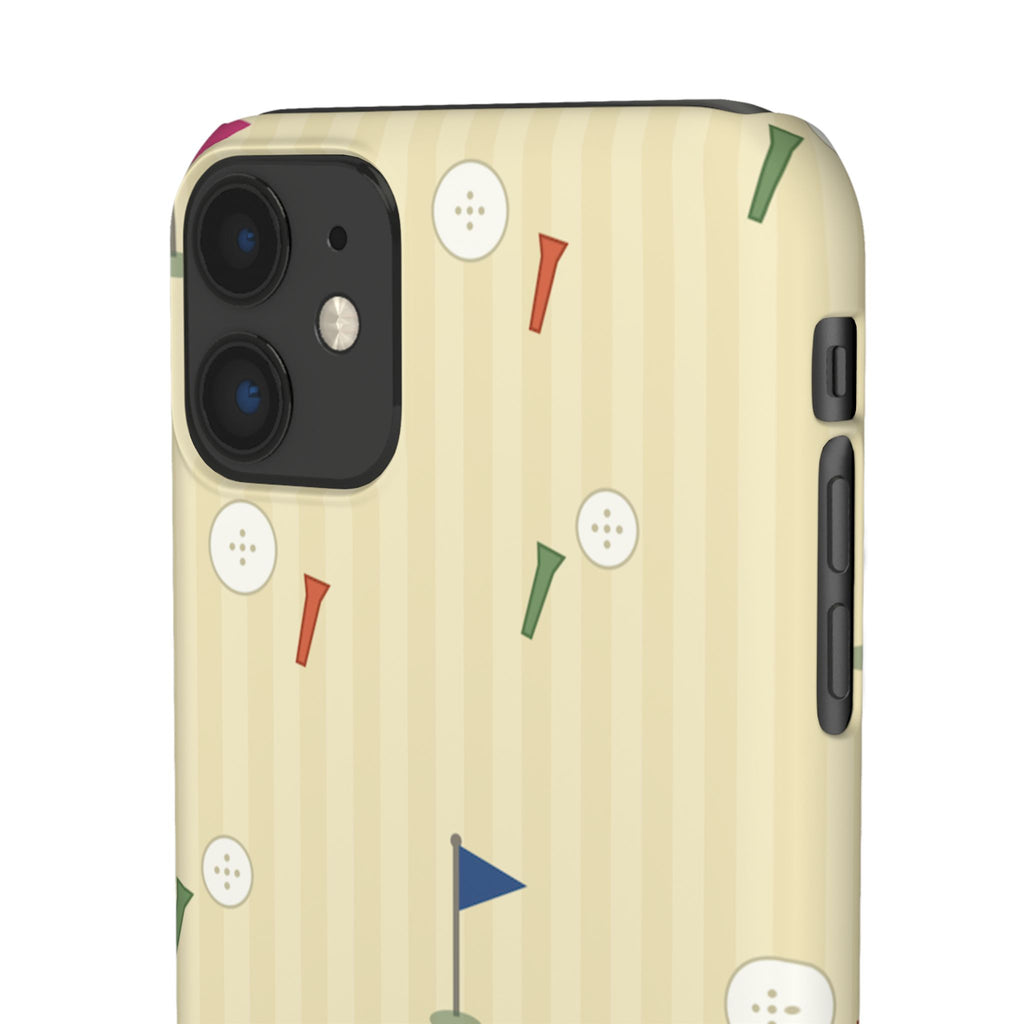 Golf Tee & Button Pattern Phone Case — Slim Snap Phone Case