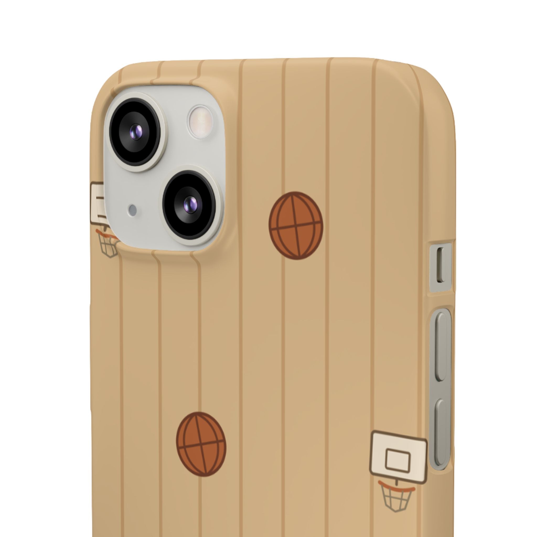 Basketball Court Phone Case — Slim Protective Snap Case with Hoops Pattern