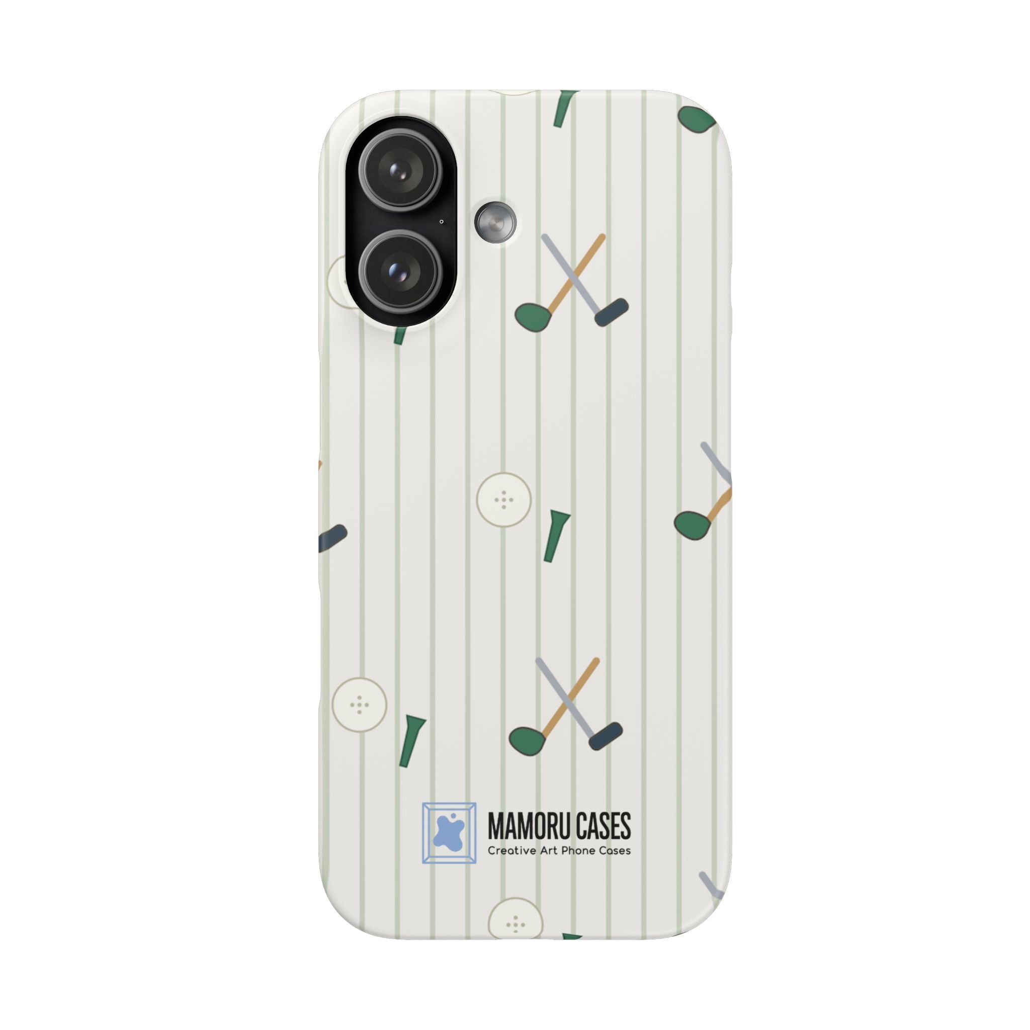 Mamoru Cases | Golf Pattern Snap Phone Case Tee & Mallet Design
