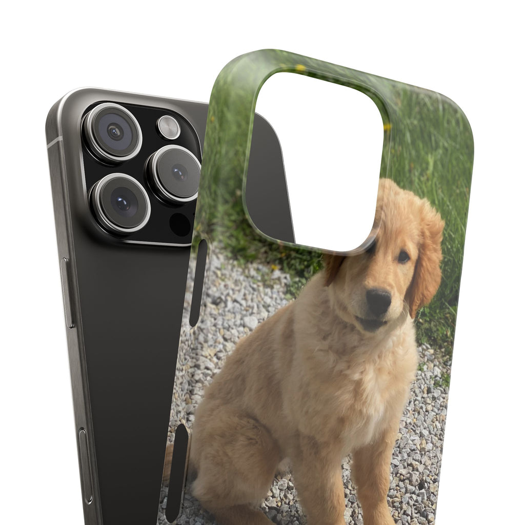 Phone Case — Cute Golden Retriever Puppy Photo Protective Snap Case