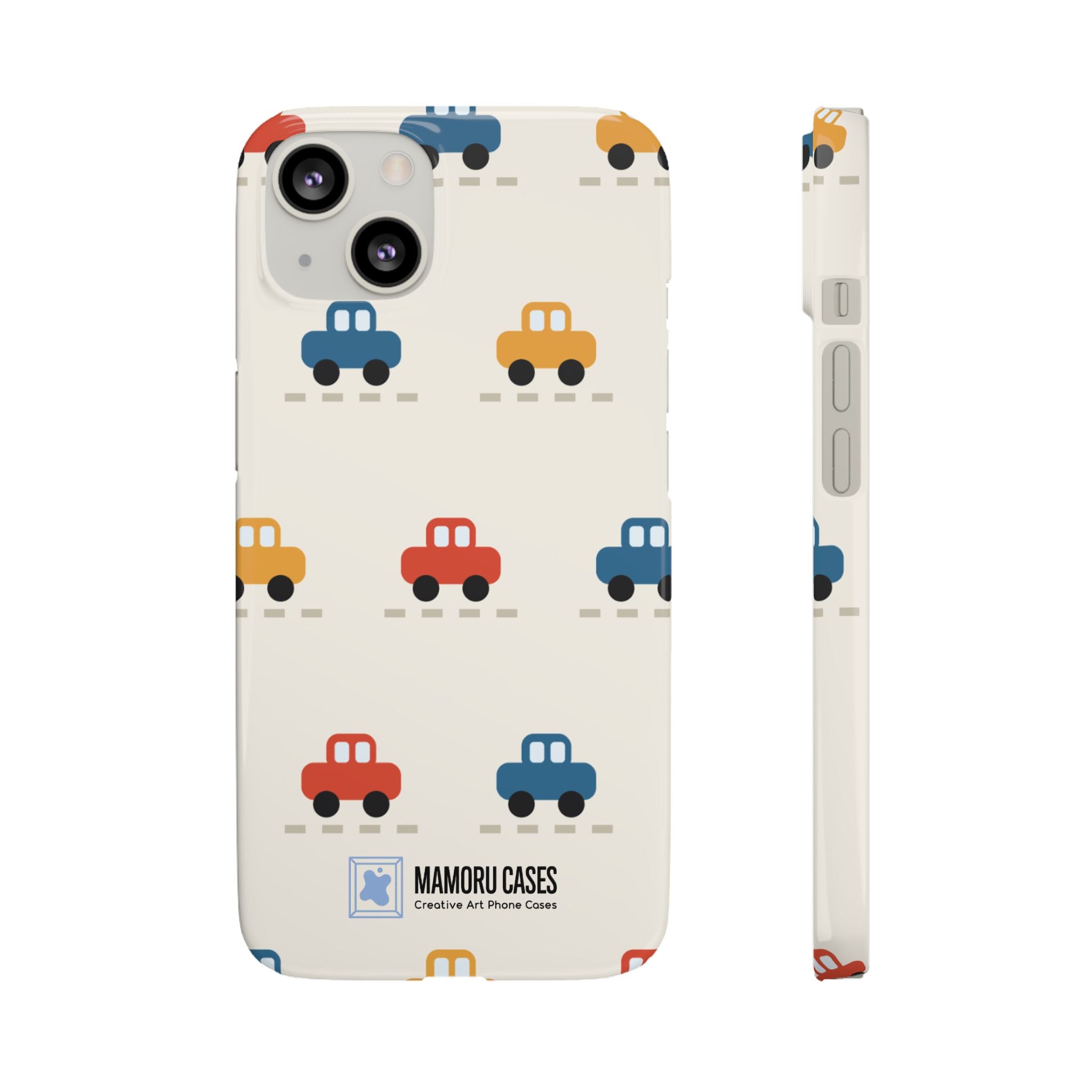 Cute Retro Toy Car Phone Case — Colorful Kids Pattern Snap Case