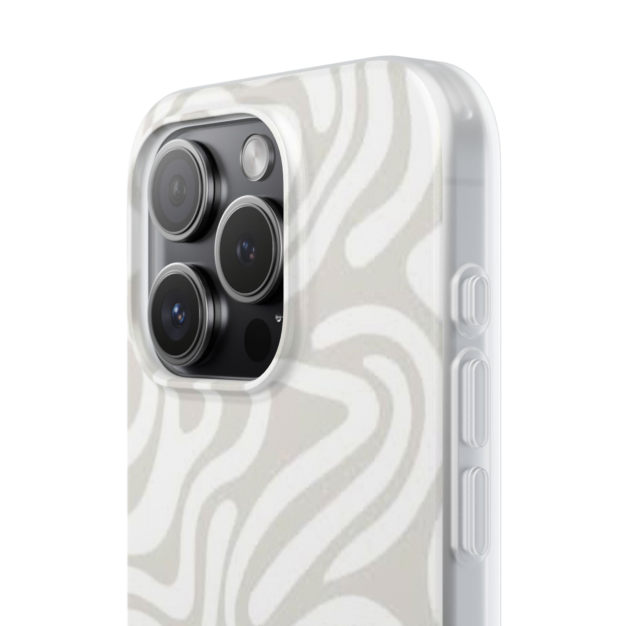 Abstract Neutral Swirl Phone Case — Flexible Protective Cover