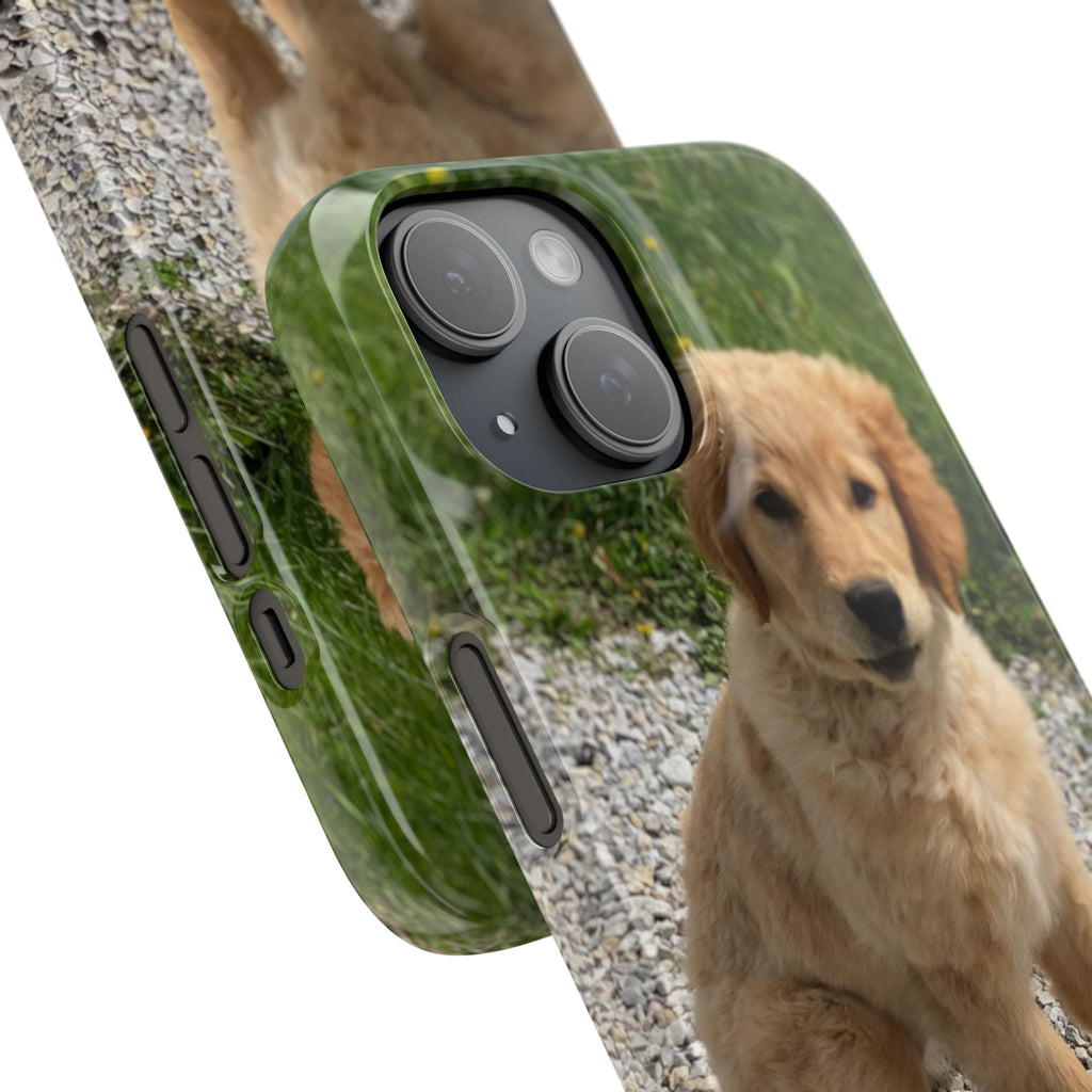 Phone Case — Cute Golden Retriever Puppy Photo Protective Snap Case