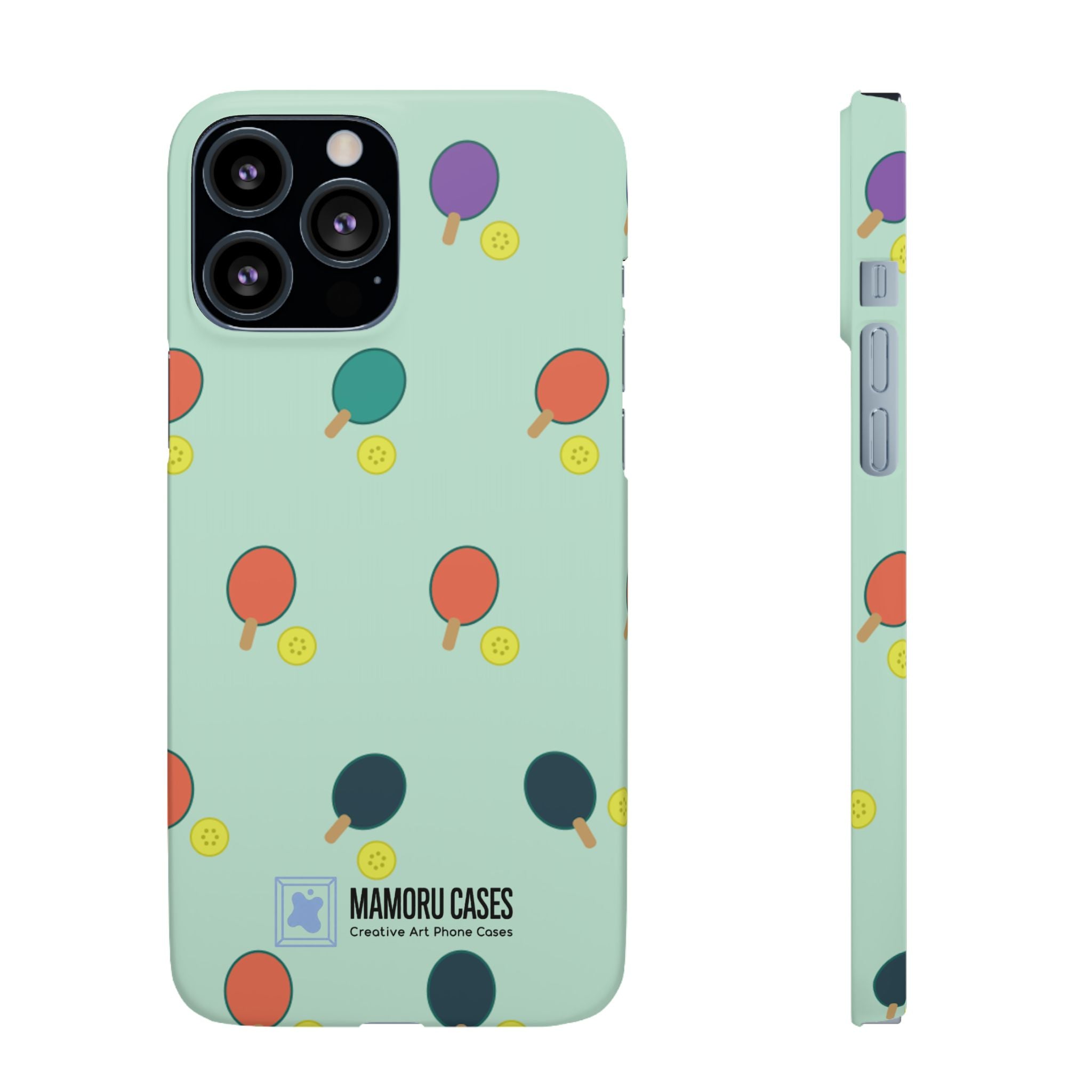 Ping Pong Paddle Pattern Phone Case — Mint Athletic Phone Cover