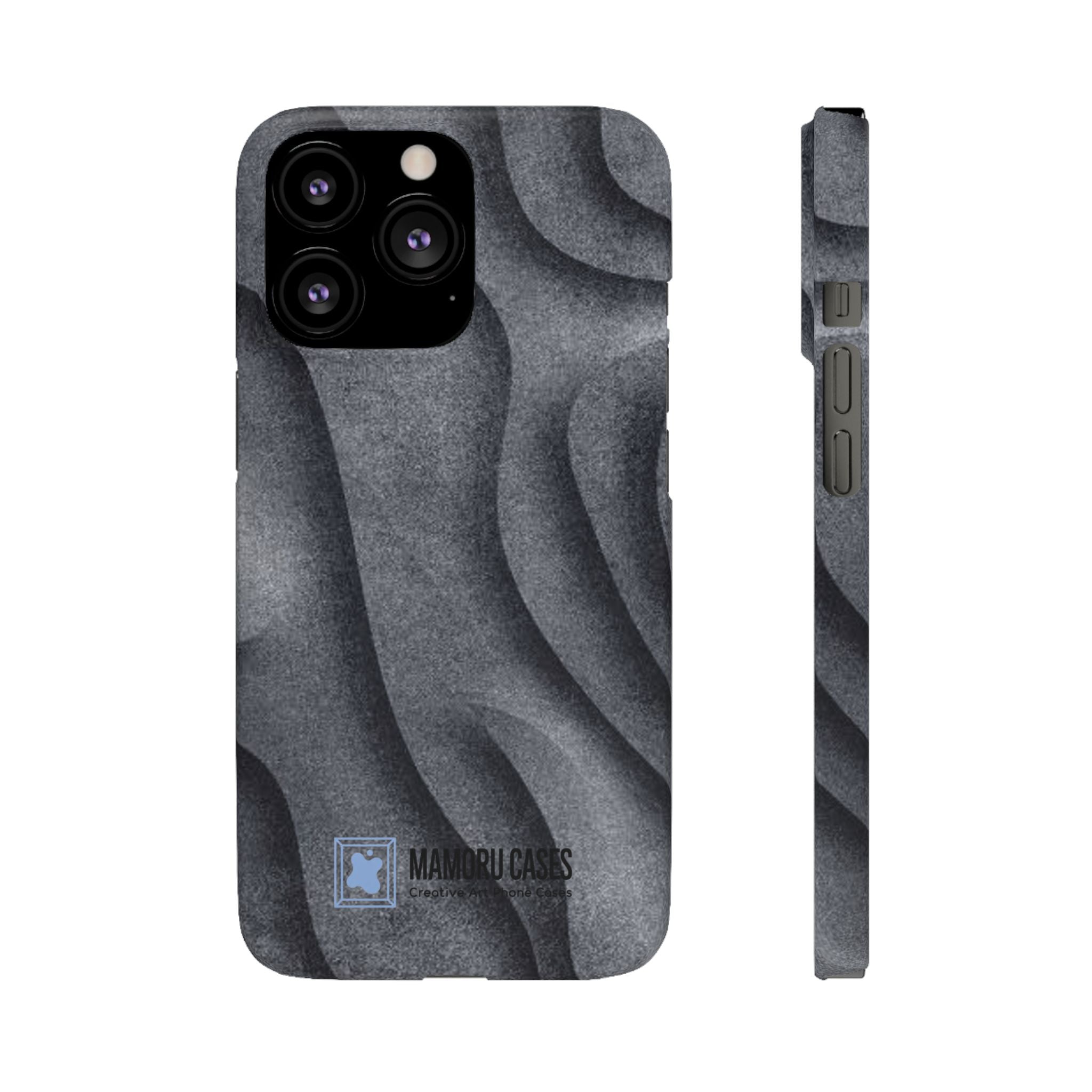 Phone Case — Textured Charcoal Wave Snap Case