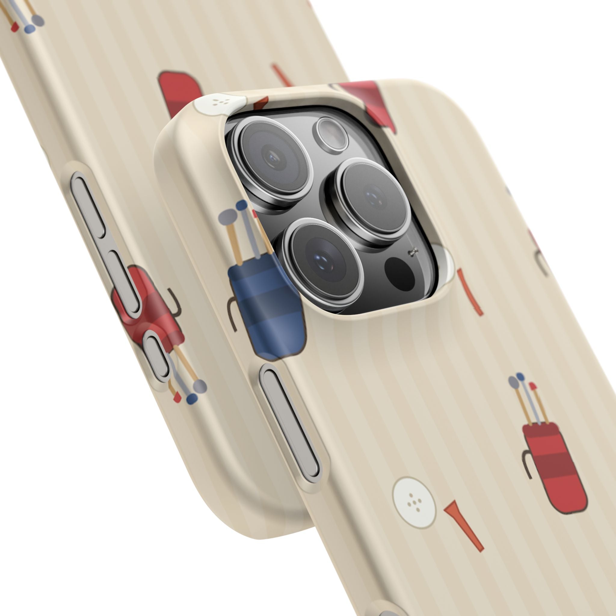Golf Pattern Phone Case — Retro Golf Bag & Tee iPhone Case