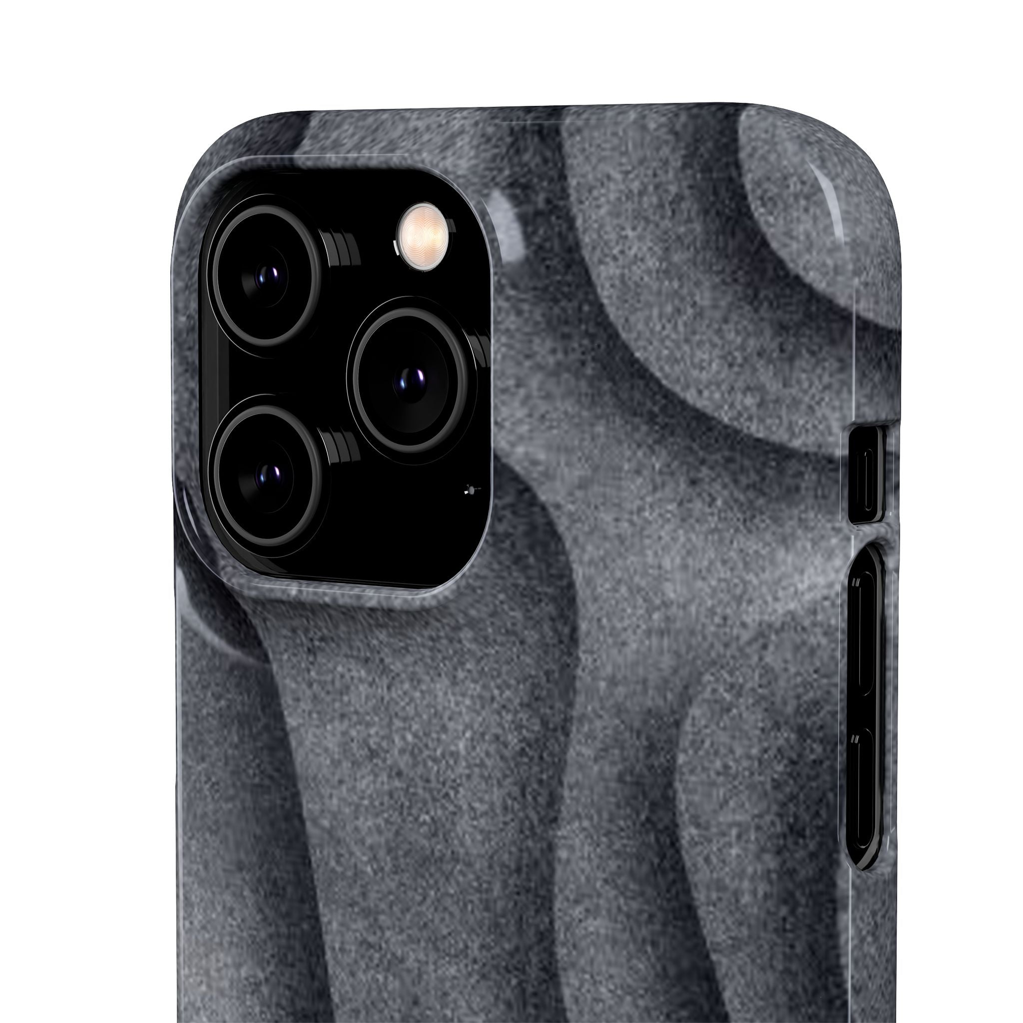 Phone Case — Textured Charcoal Wave Snap Case