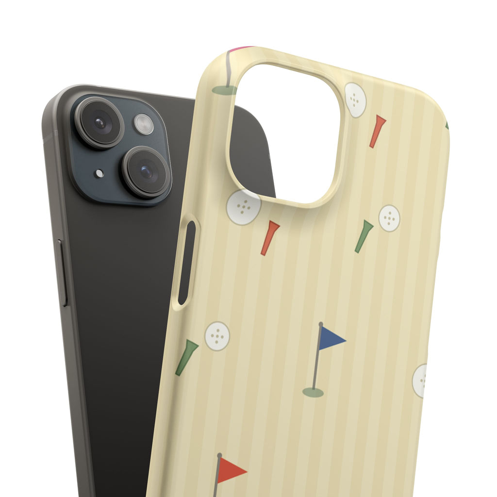 Golf Tee & Button Pattern Phone Case — Slim Snap Phone Case