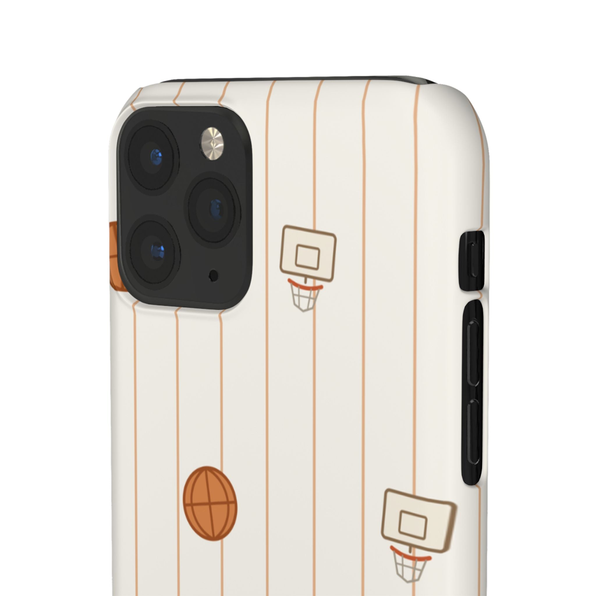 Basketball Pattern Phone Case — Cute Hoops Snap Case
