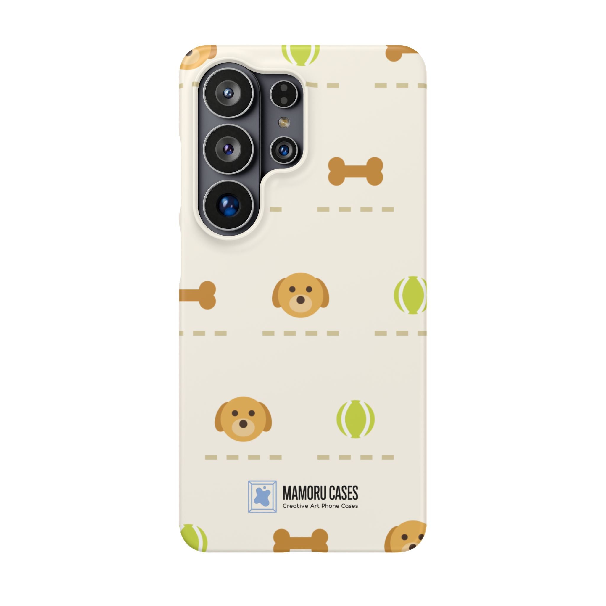 Cute Puppy Pattern Phone Case — Dog, Bone & Tennis Ball Snap Case