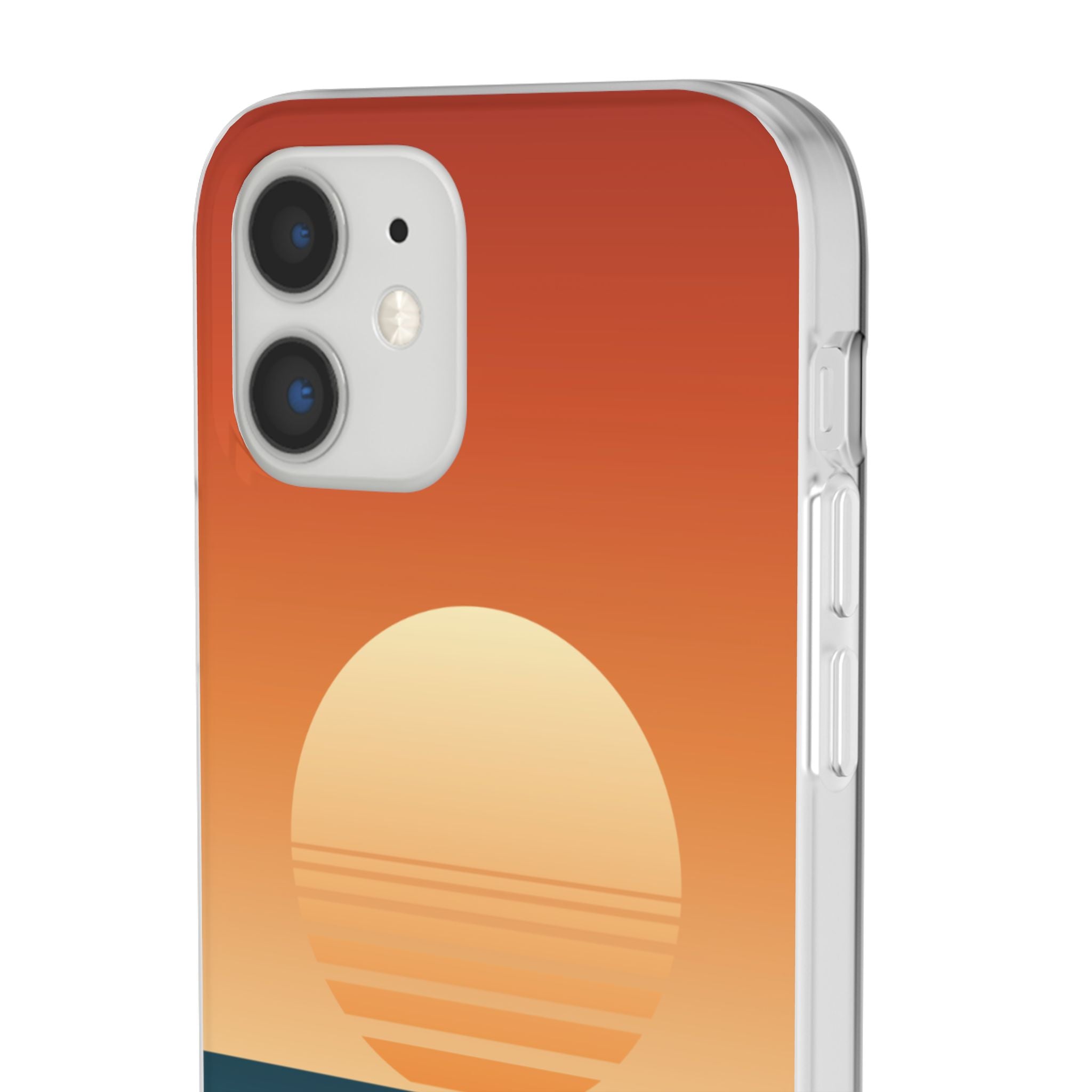 Sunset Horizon Phone Case — Minimal Beach Sunset Graphic for iPhone & Samsung