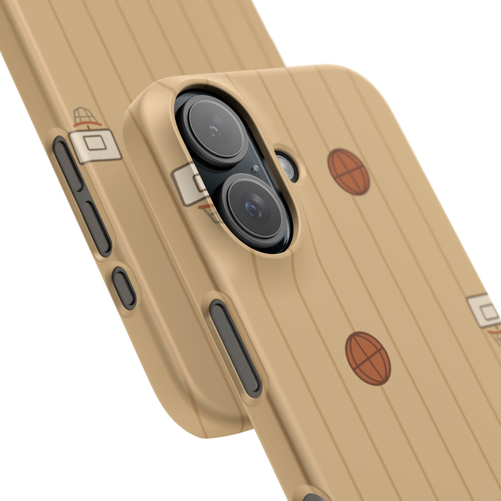 Basketball Court Phone Case — Slim Protective Snap Case with Hoops Pattern