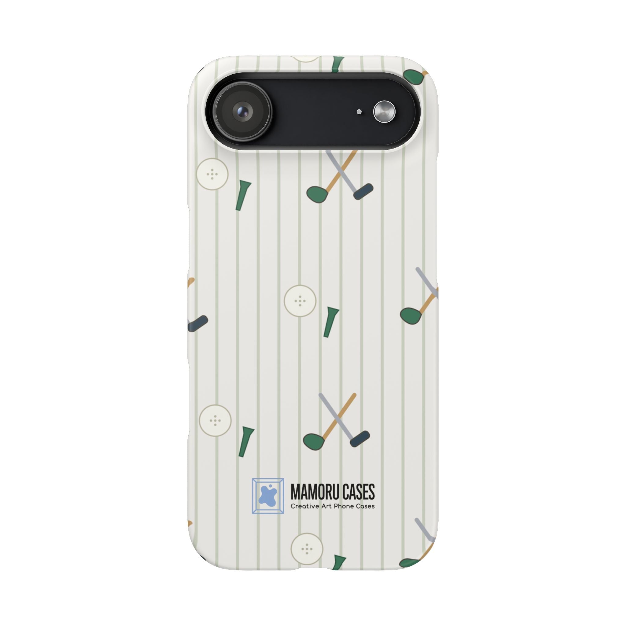 Mamoru Cases | Golf Pattern Snap Phone Case Tee & Mallet Design