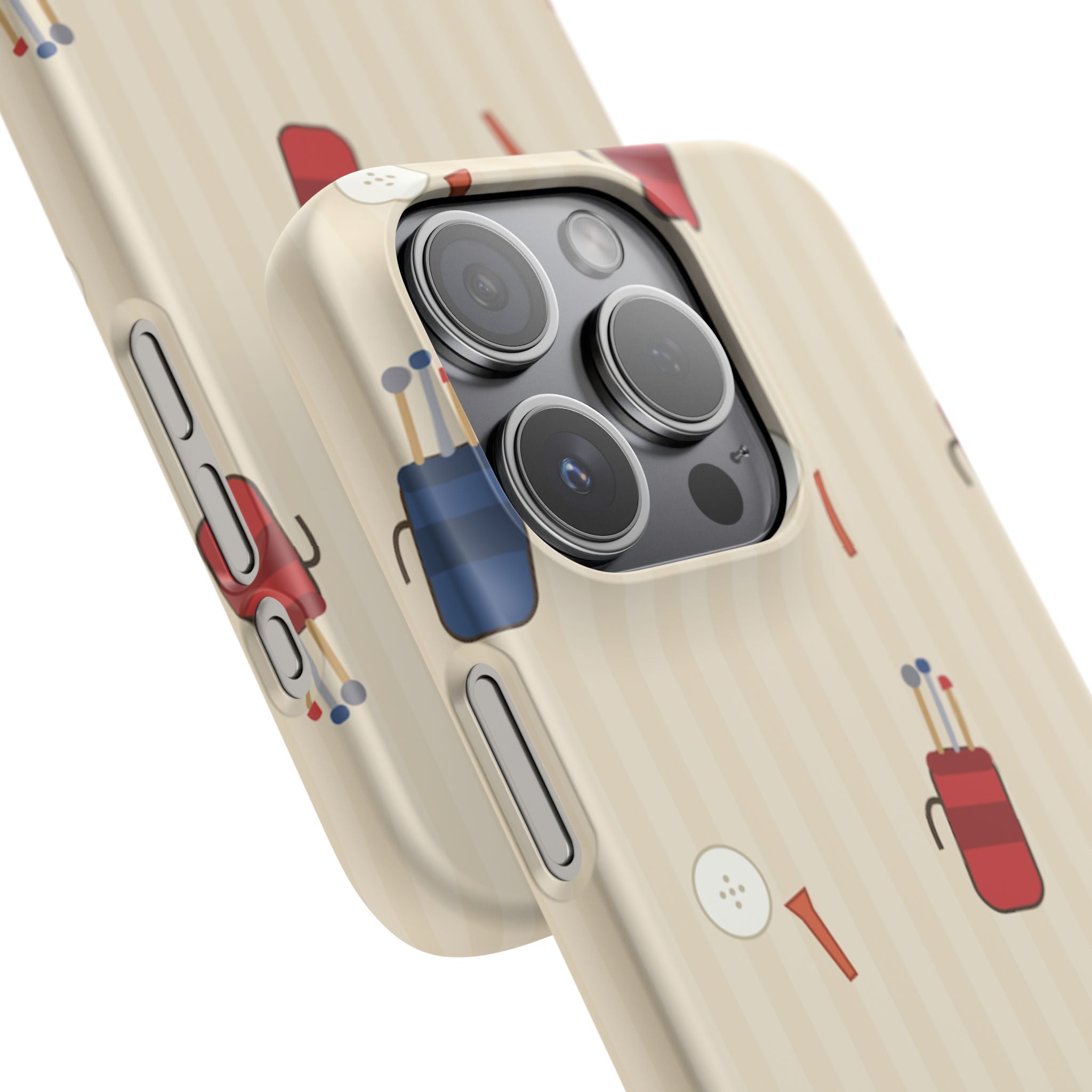 Golf Pattern Phone Case — Retro Golf Bag & Tee iPhone Case