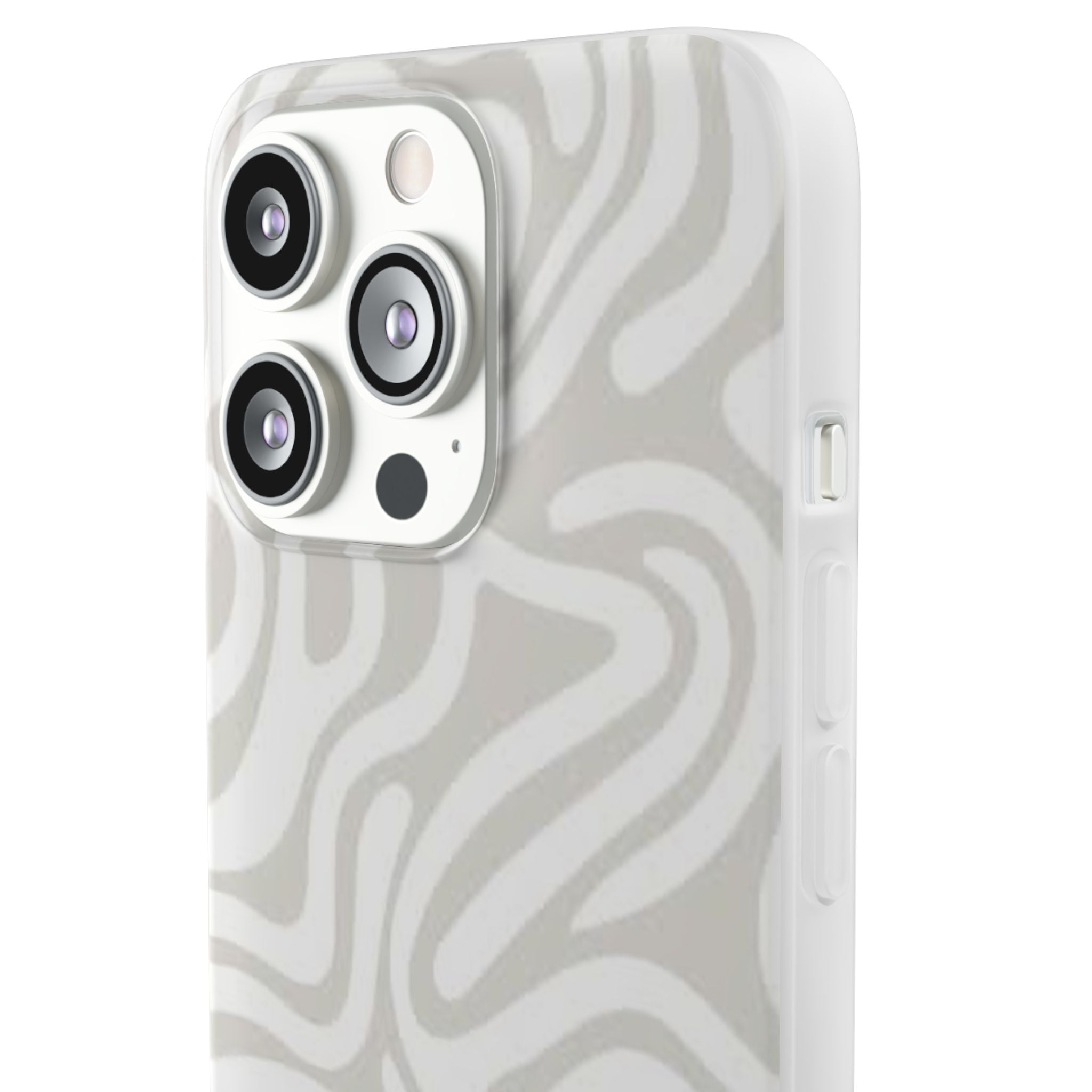 Abstract Neutral Swirl Phone Case — Flexible Protective Cover