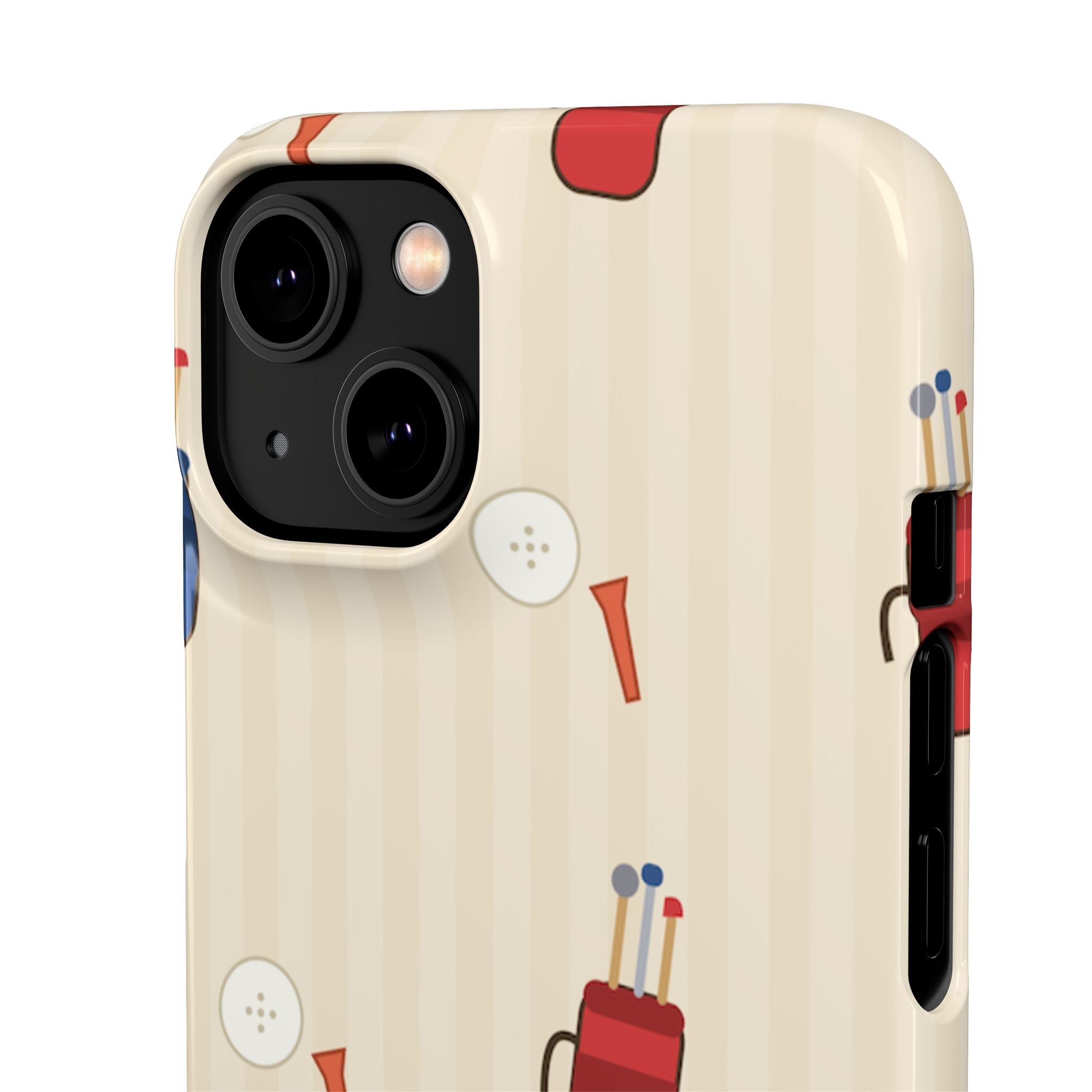 Golf Pattern Phone Case — Retro Golf Bag & Tee iPhone Case