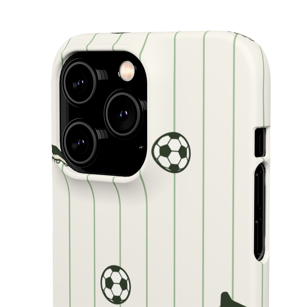 Soccer Pattern Snap Phone Case - Athletic Ball & Cleat Design
