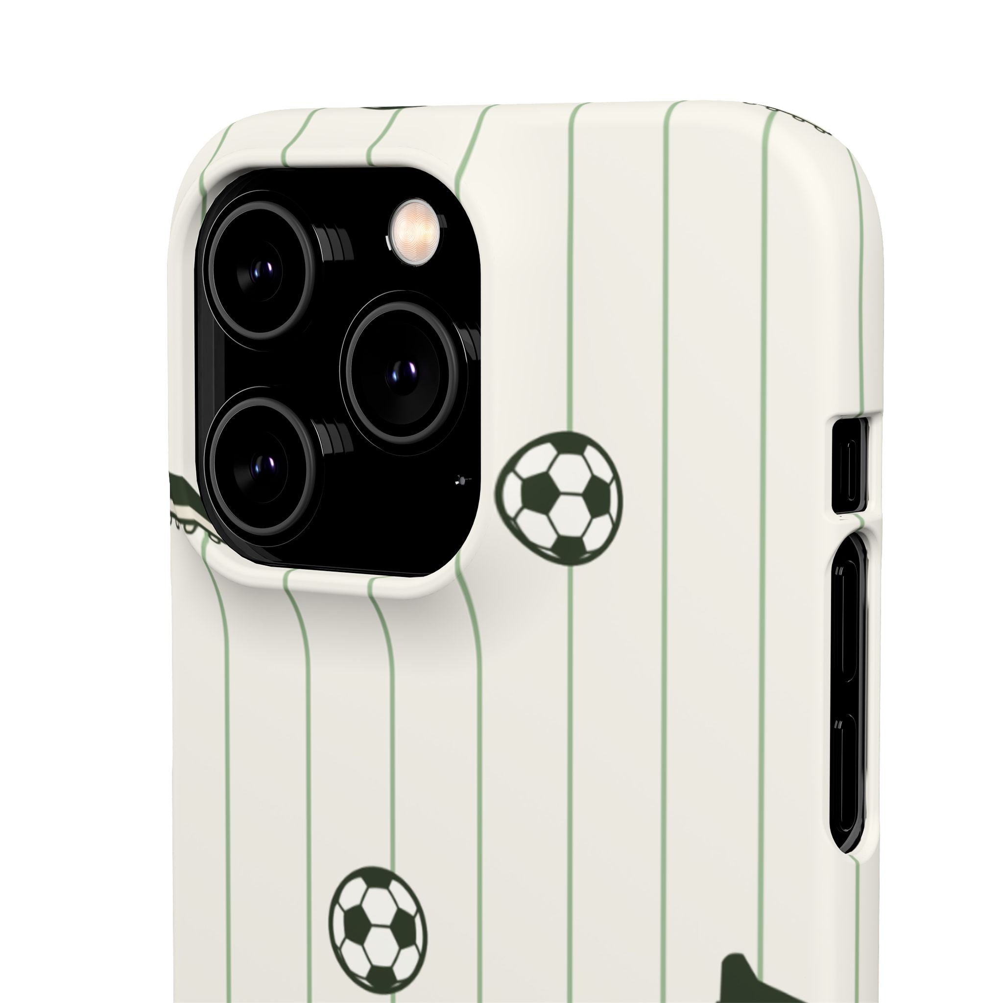 Soccer Pattern Snap Phone Case - Athletic Ball & Cleat Design