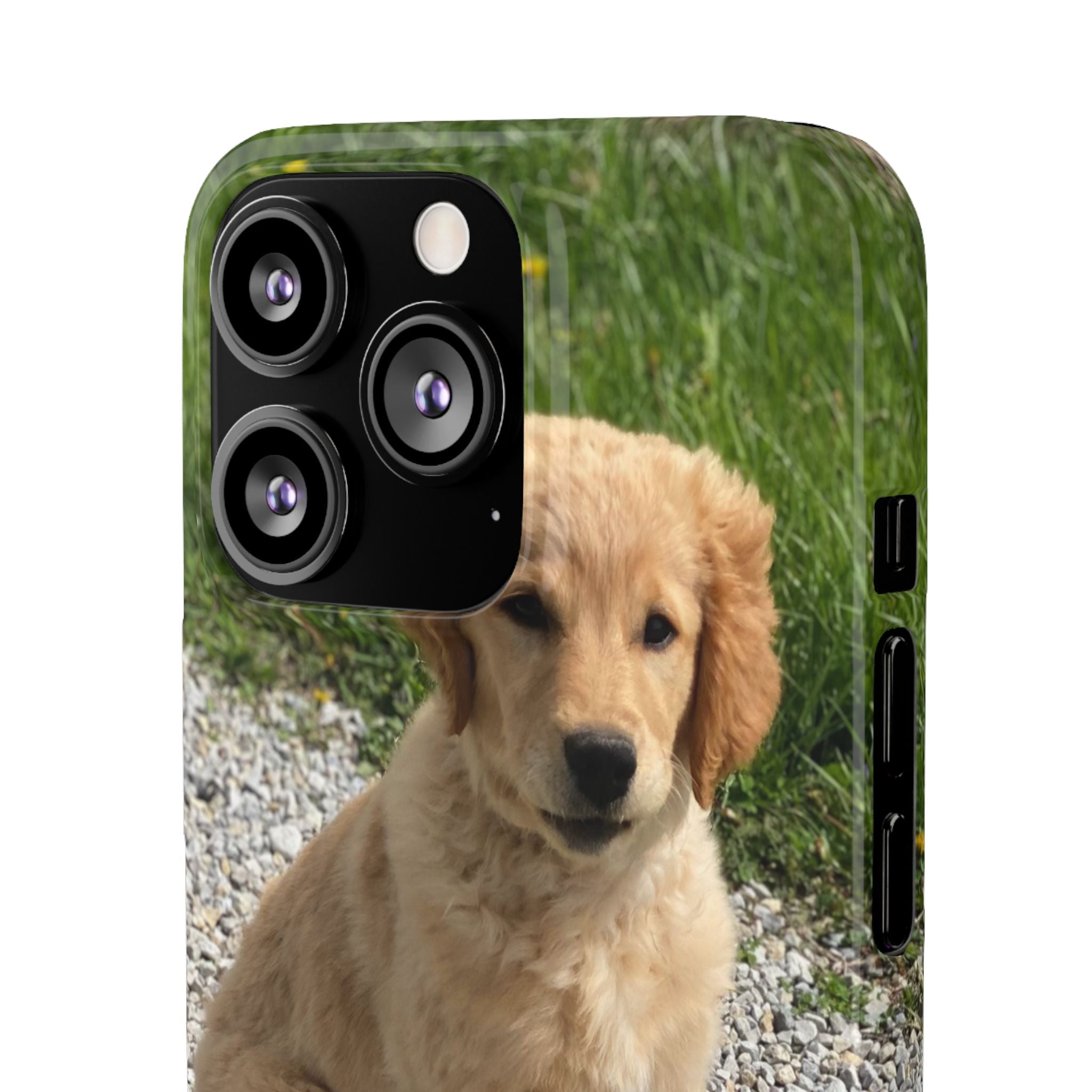 Phone Case — Cute Golden Retriever Puppy Photo Protective Snap Case