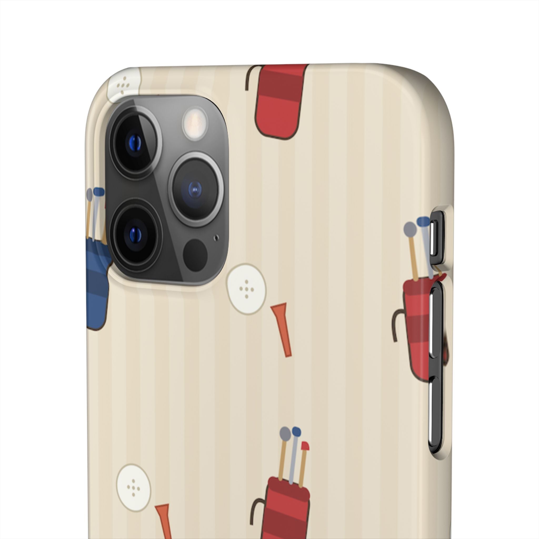 Golf Pattern Phone Case — Retro Golf Bag & Tee iPhone Case