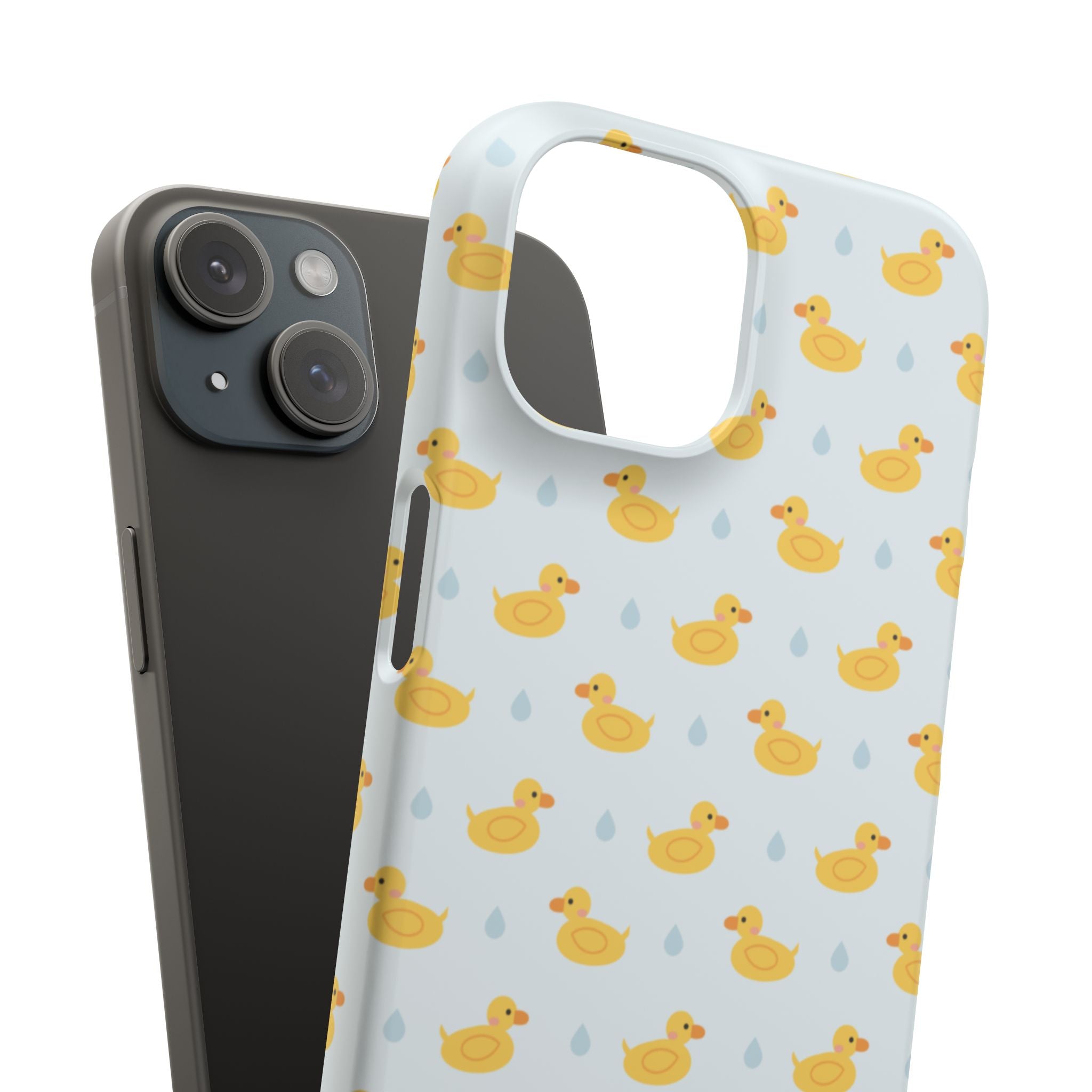 Rubber Duck Pattern Phone Case — Cute Yellow Ducks Waterproof Design