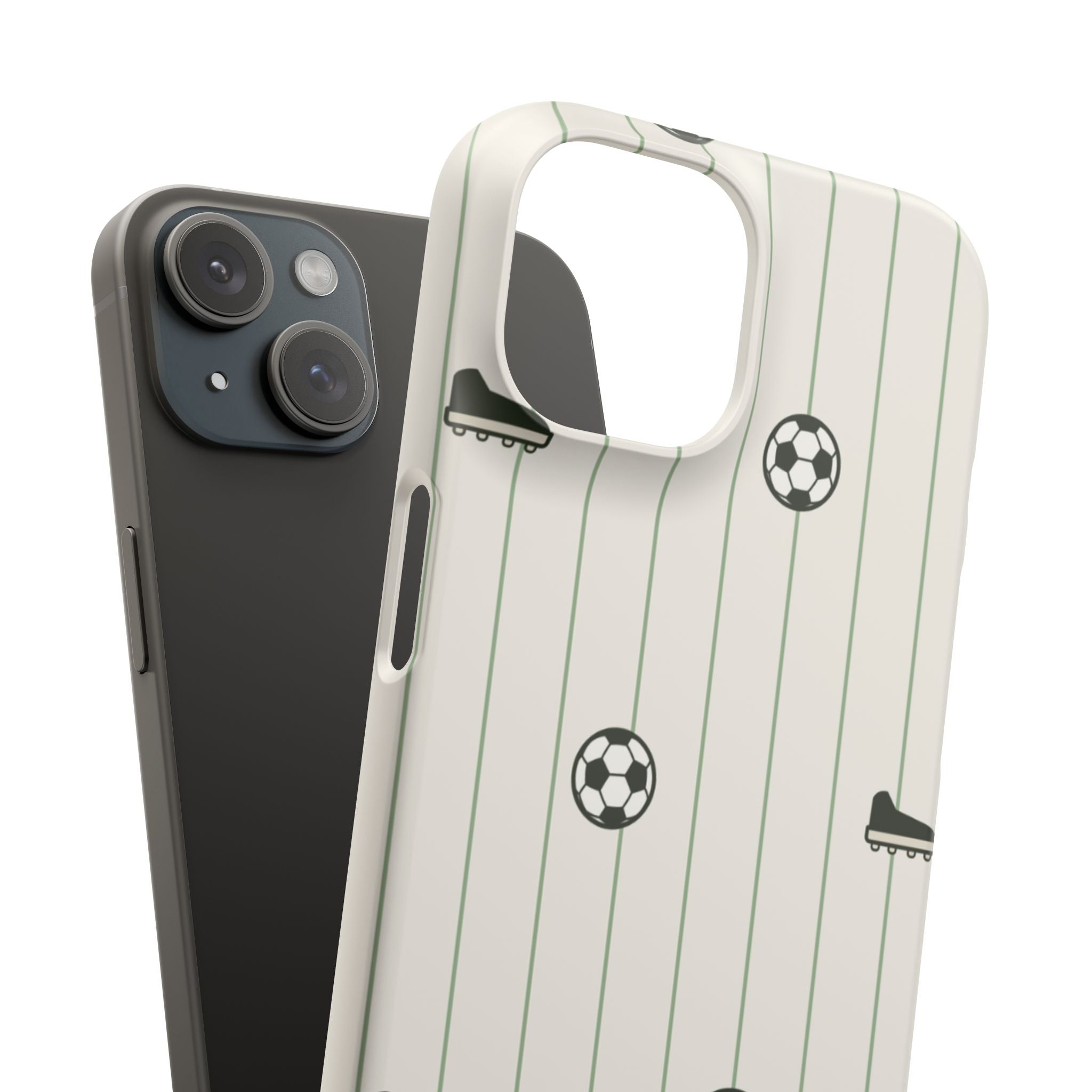 Soccer Pattern Snap Phone Case - Athletic Ball & Cleat Design